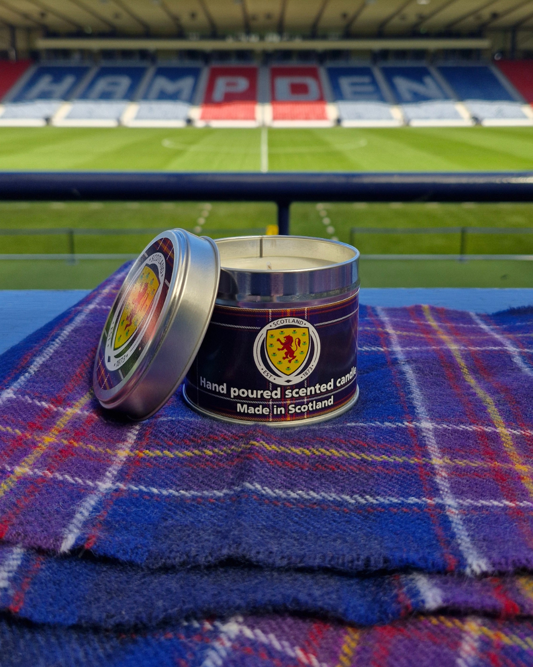 Official Scotland National Football Team Travel Tin Candle