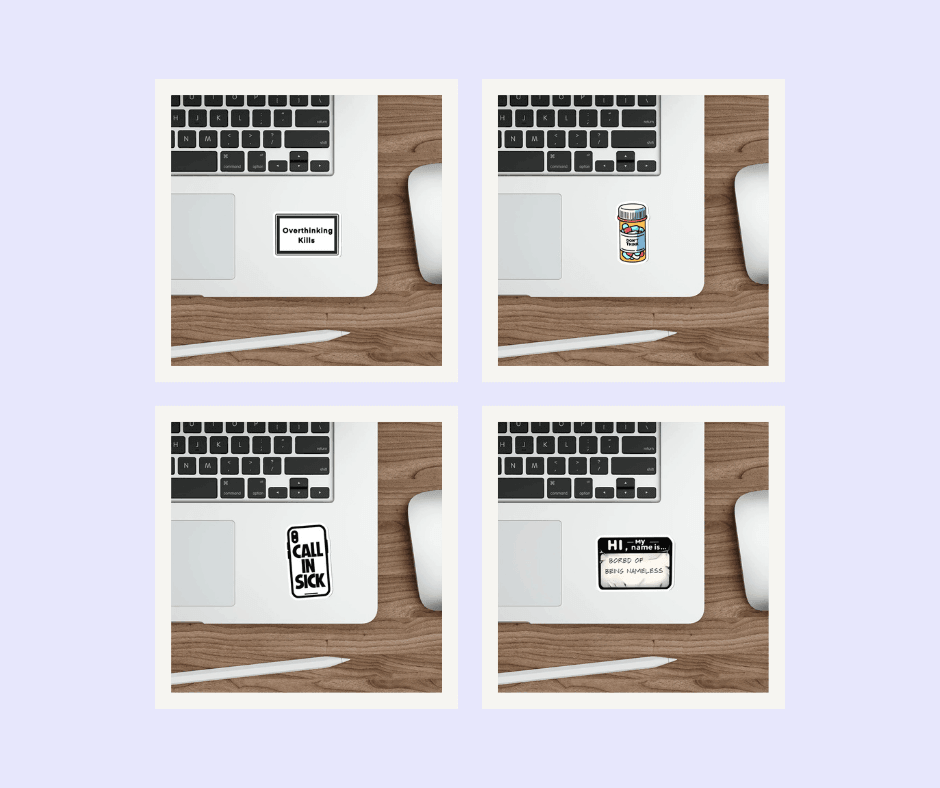 Anti-Stress Sticker Bundle – Funny Mental Health Decals
