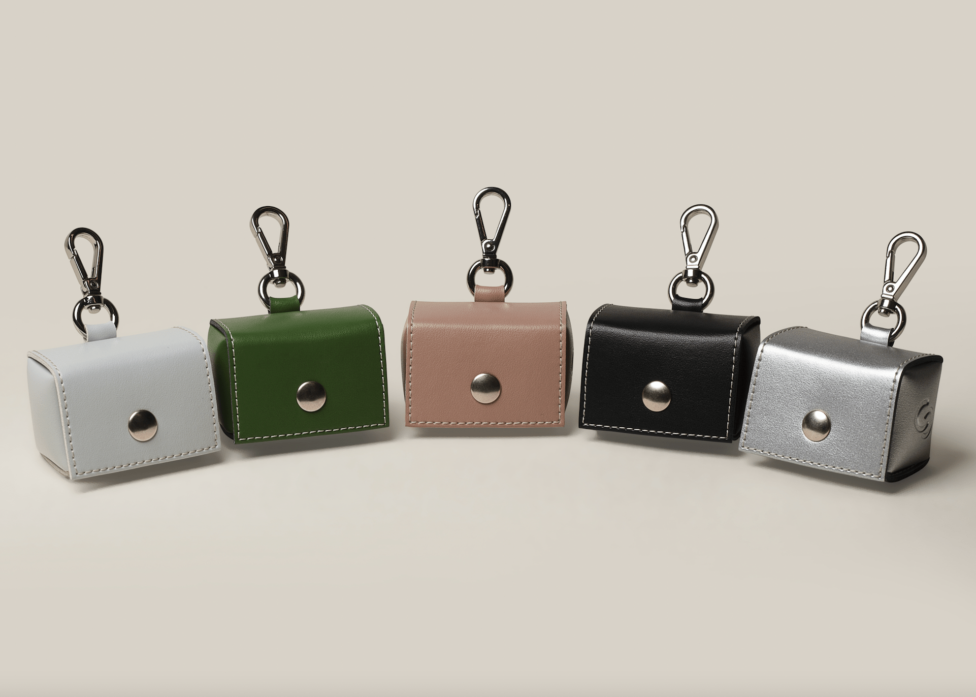 Apple leather poo bag holder - mezetto