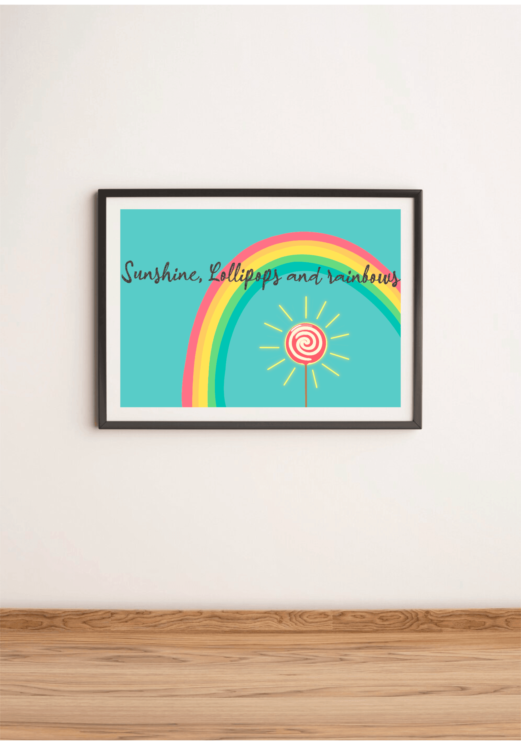 Sunshine Lollipops & Rainbows Wall Art Print