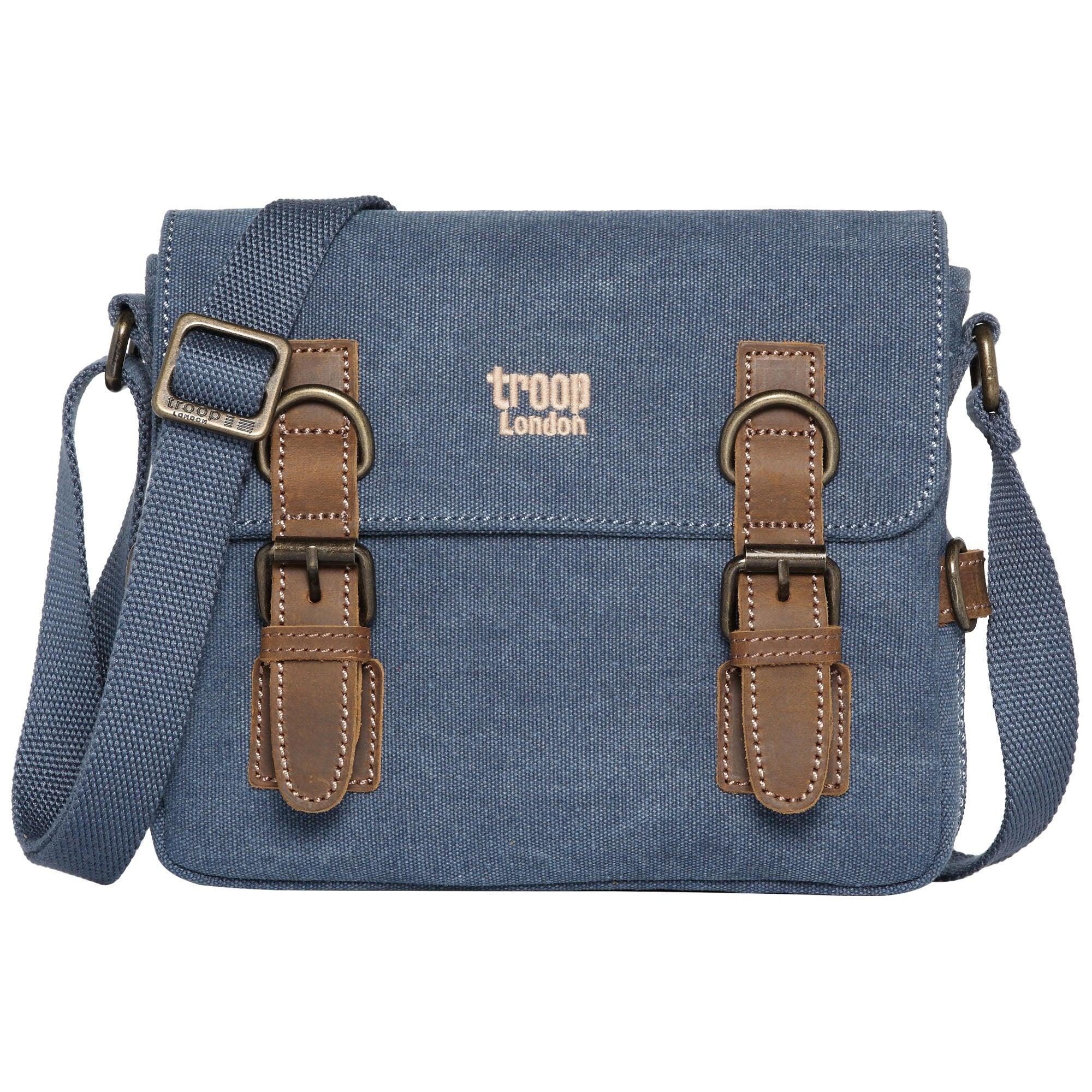 TRP0111 Troop London Classic Canvas Across Body Bag Travel Bag - mezetto