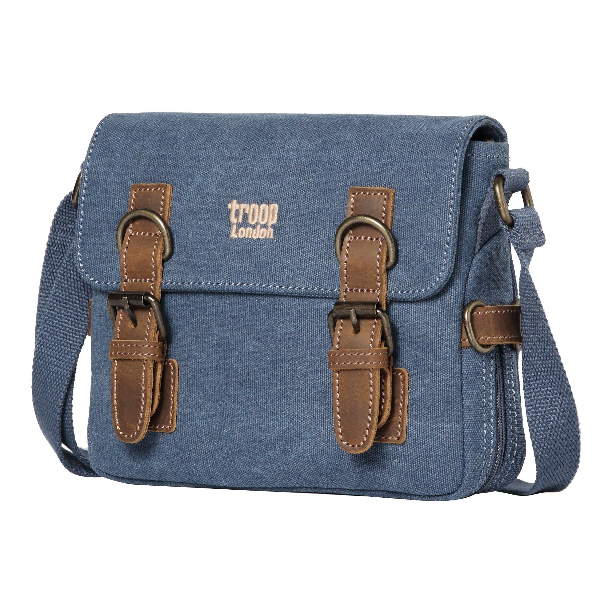 TRP0111 Troop London Classic Canvas Across Body Bag Travel Bag - mezetto