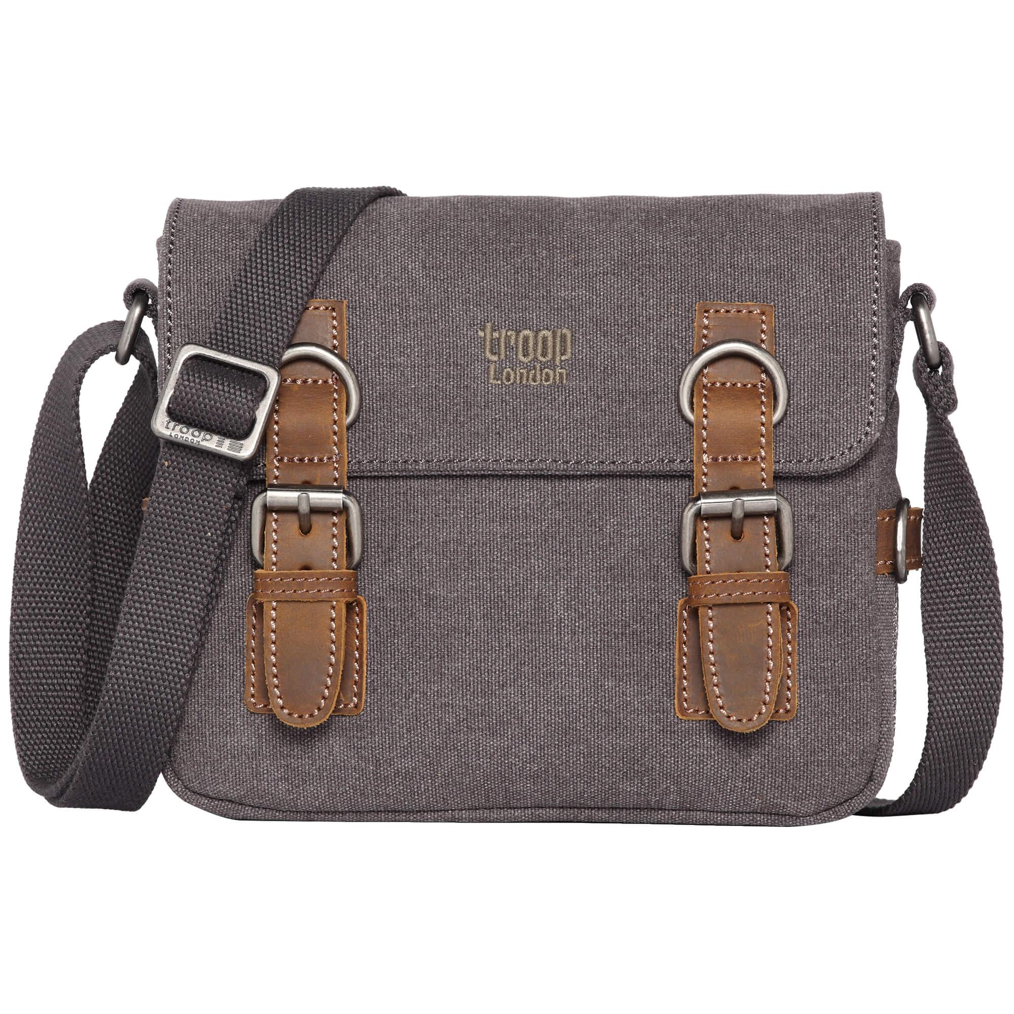 TRP0111 Troop London Classic Canvas Across Body Bag Travel Bag - mezetto