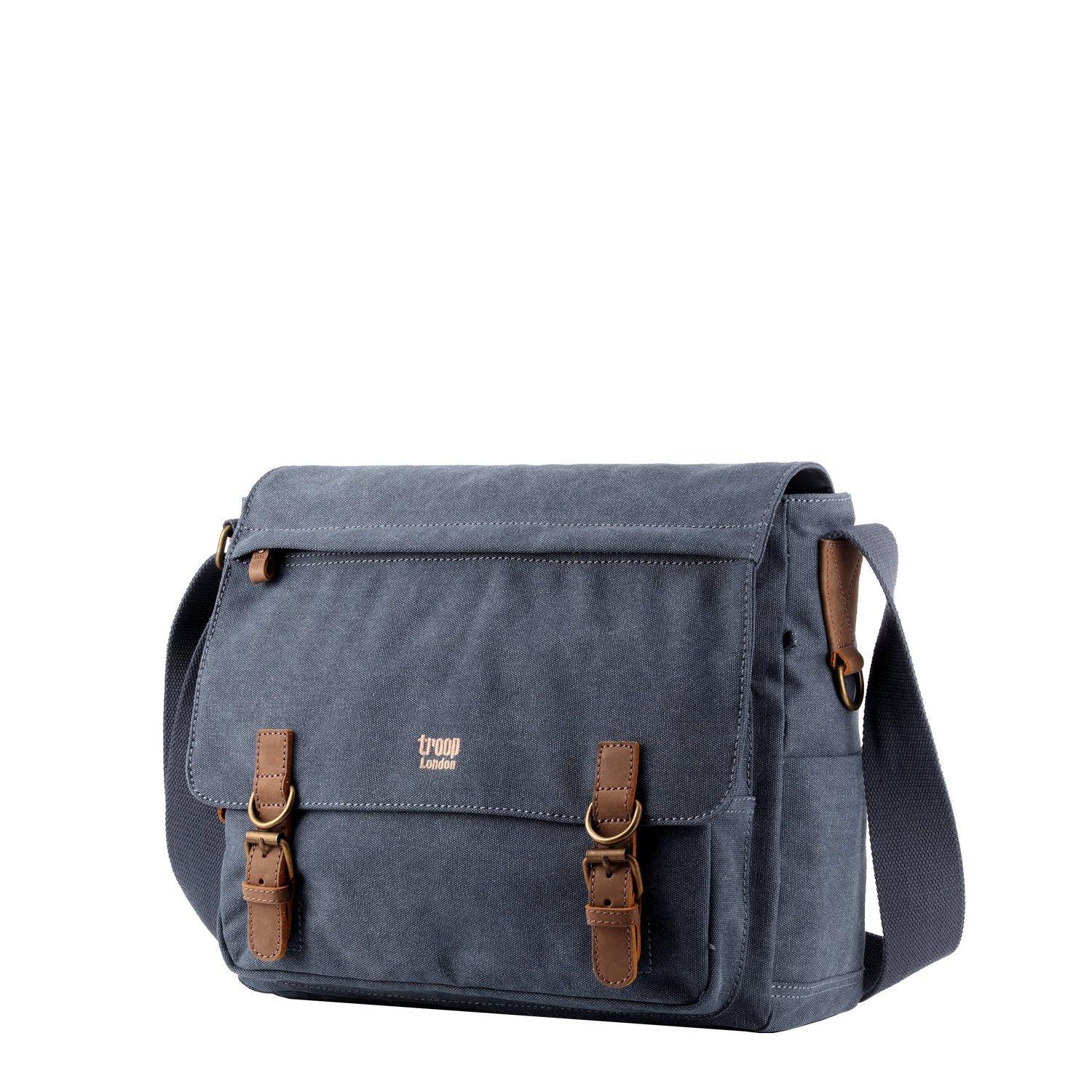 TRP0207 Troop London Classic Canvas Laptop Messenger Bag - mezetto