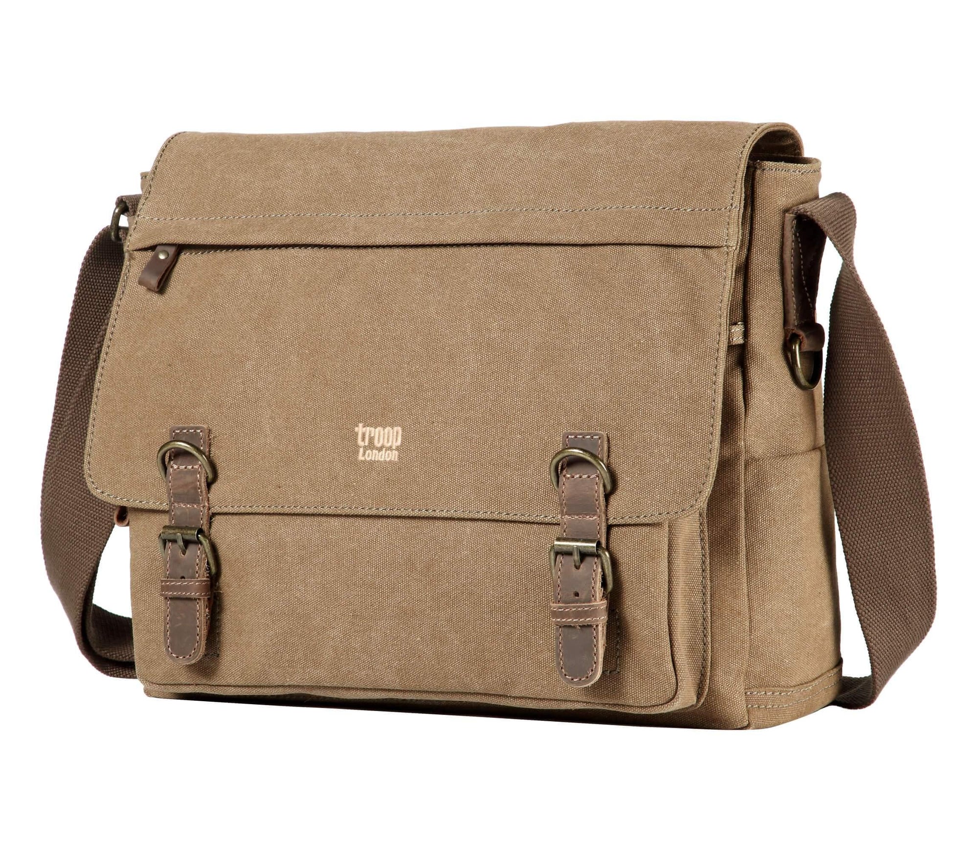 TRP0207 Troop London Classic Canvas Laptop Messenger Bag - mezetto