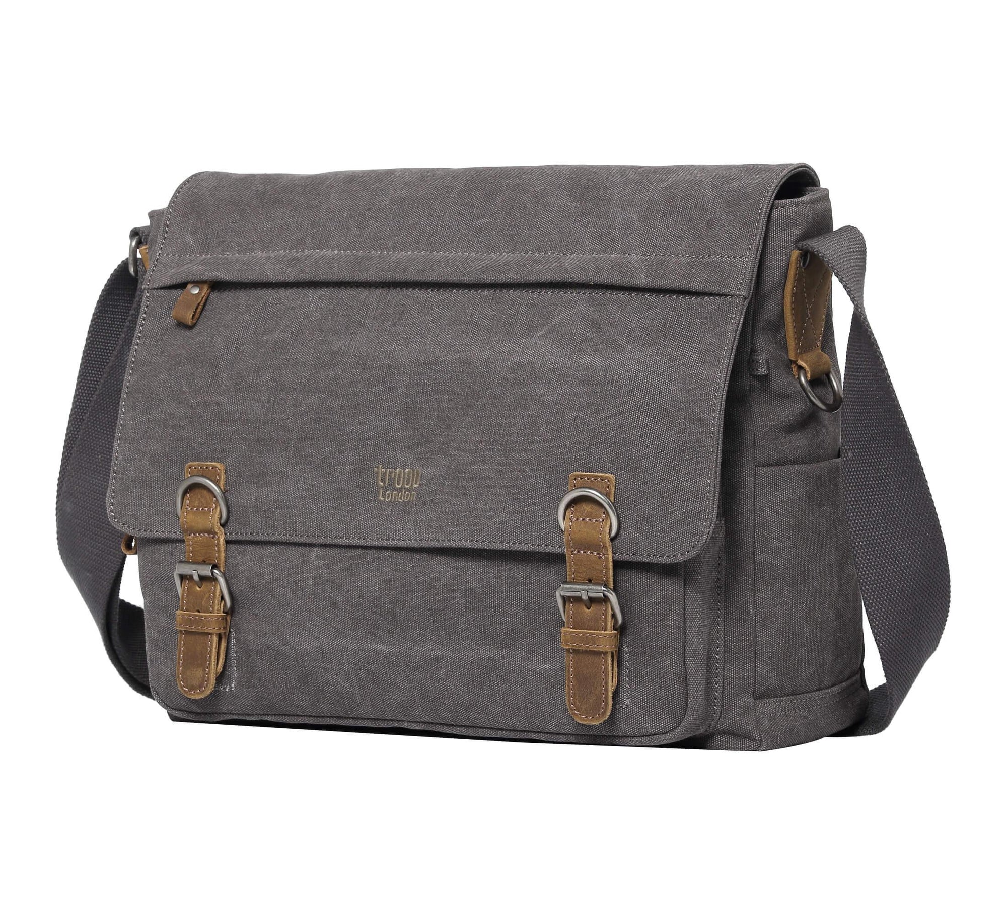 TRP0207 Troop London Classic Canvas Laptop Messenger Bag - mezetto