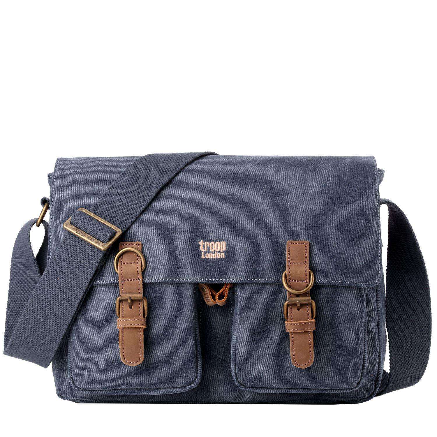 TRP0210 Troop London Classic Canvas Messenger Bag - mezetto