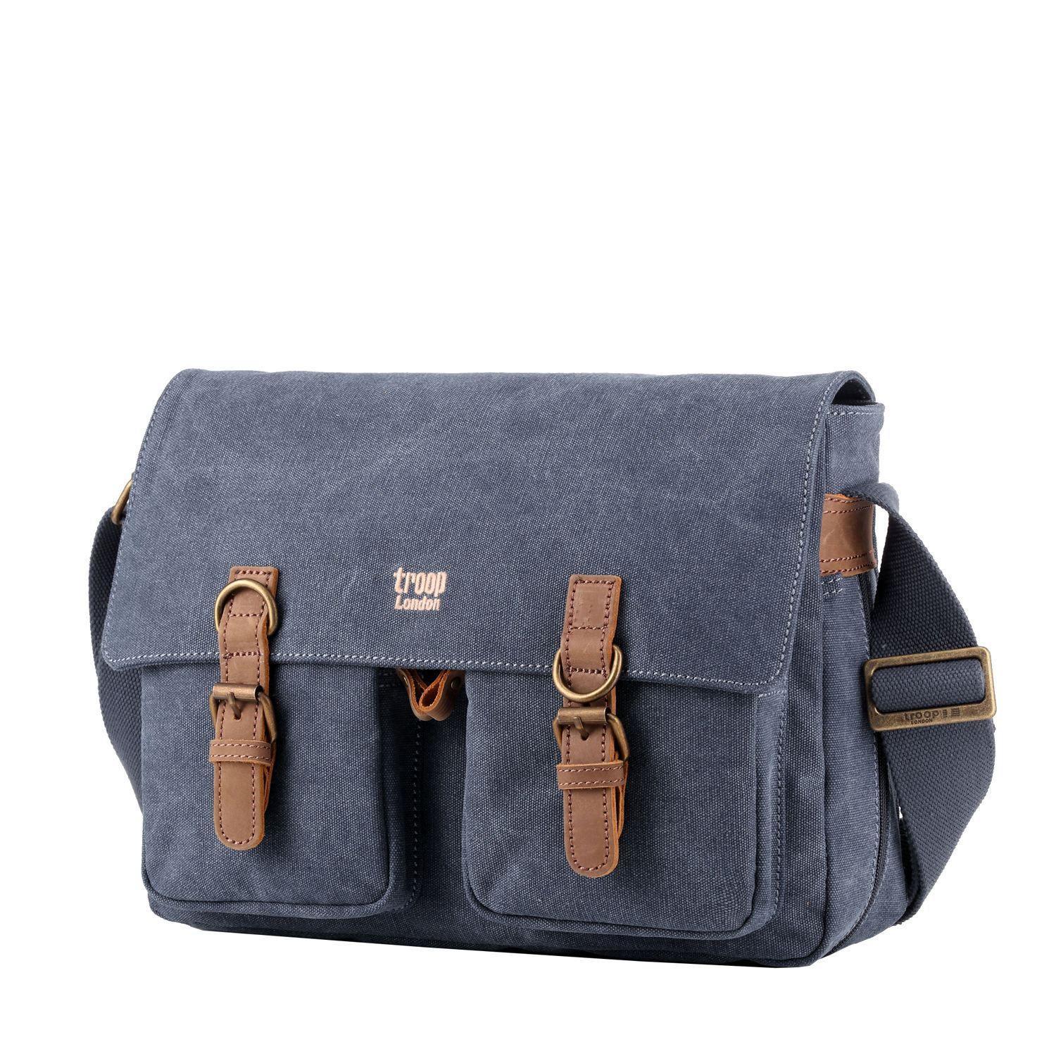 TRP0210 Troop London Classic Canvas Messenger Bag - mezetto