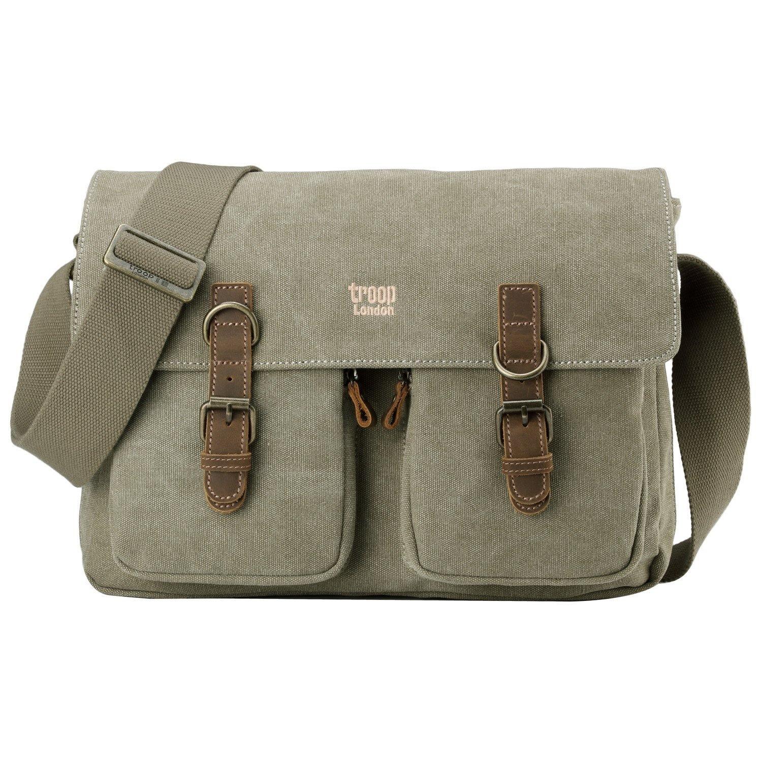 TRP0210 Troop London Classic Canvas Messenger Bag - mezetto