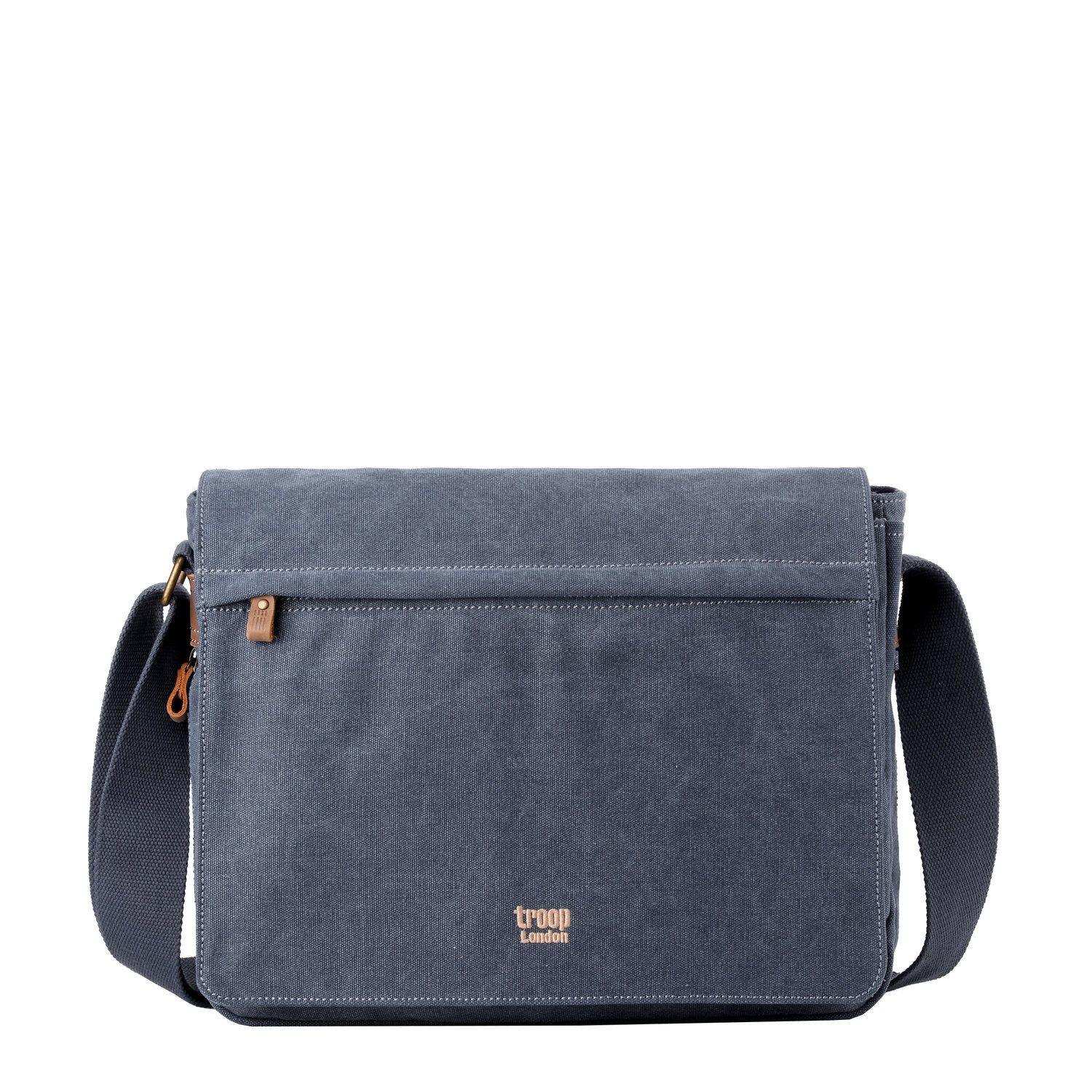 TRP0240 Troop London Classic Canvas Laptop Messenger Bag - 16.5 Diagonally-2