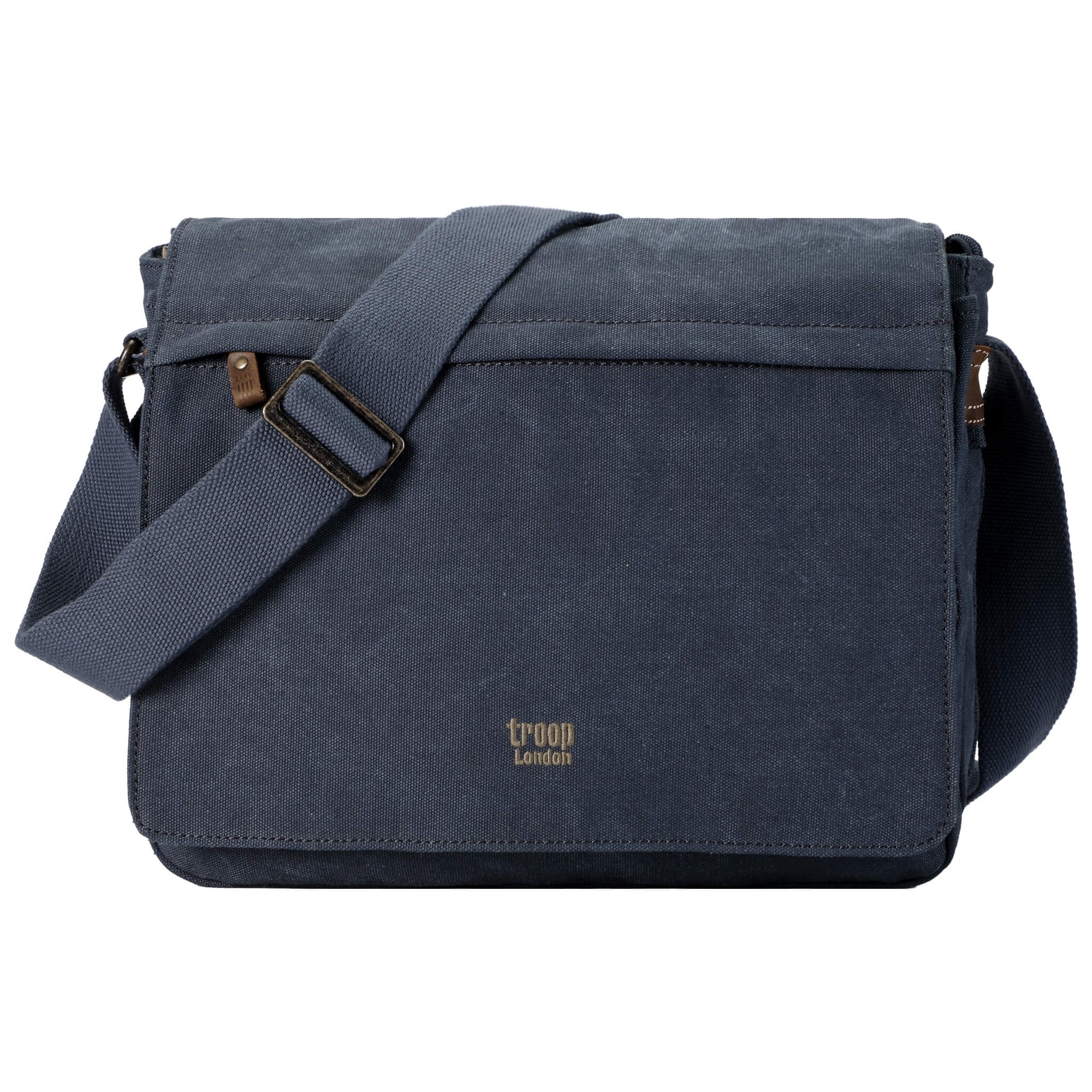 TRP0240 Troop London Classic Canvas Laptop Messenger Bag - 16.5 Diagonally - mezetto