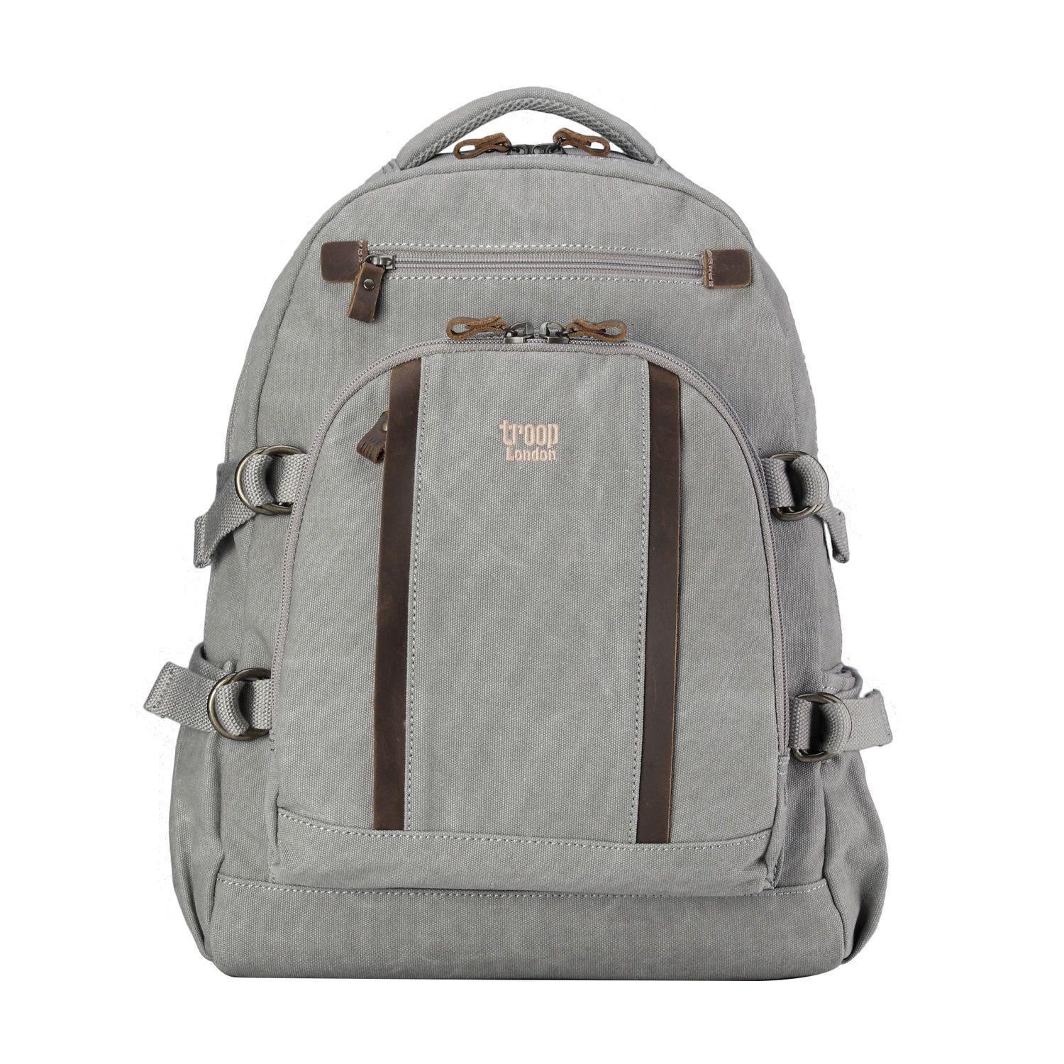 TRP0257 Troop London Classic Canvas Laptop Backpack - Large - mezetto