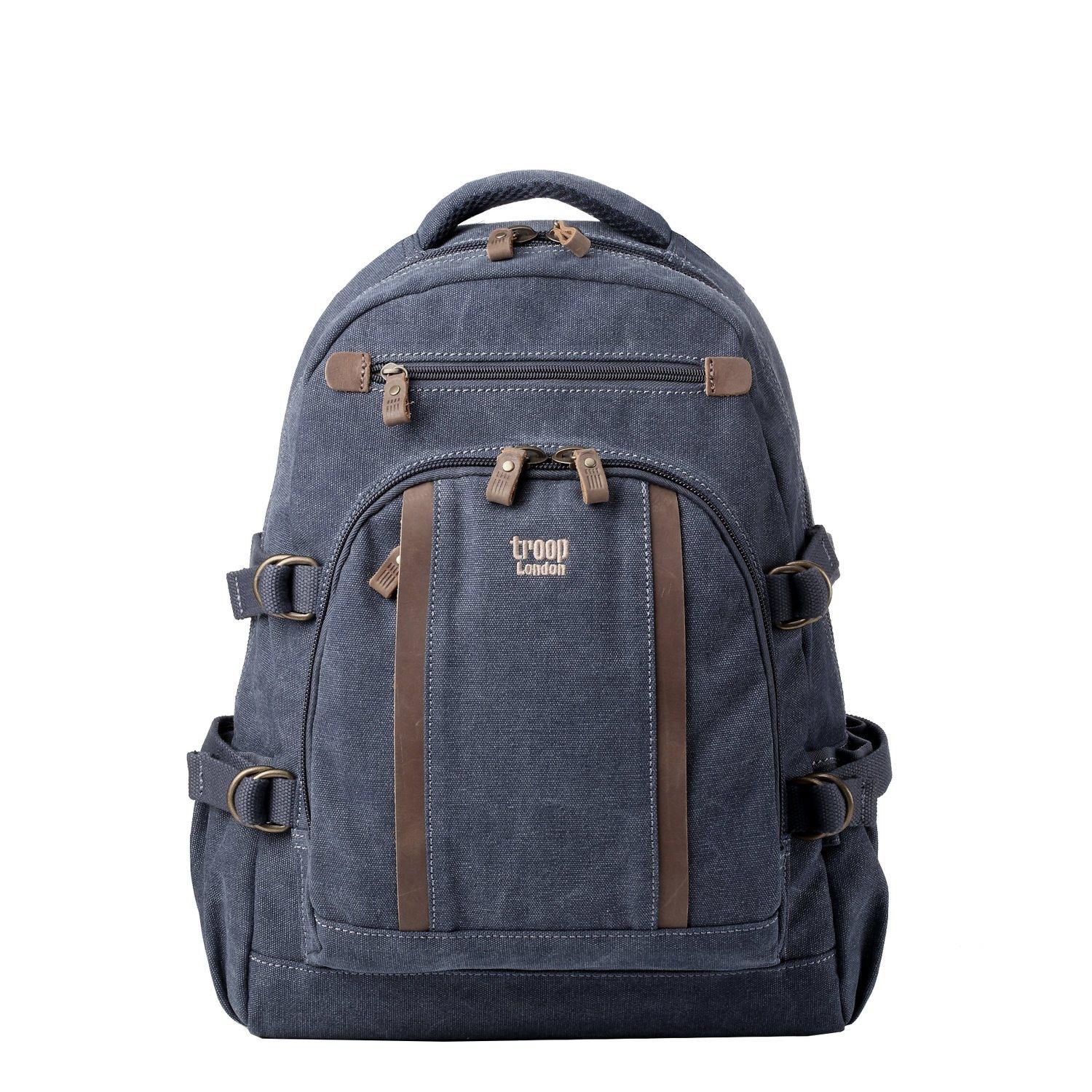 TRP0257 Troop London Classic Canvas Laptop Backpack - Large - mezetto