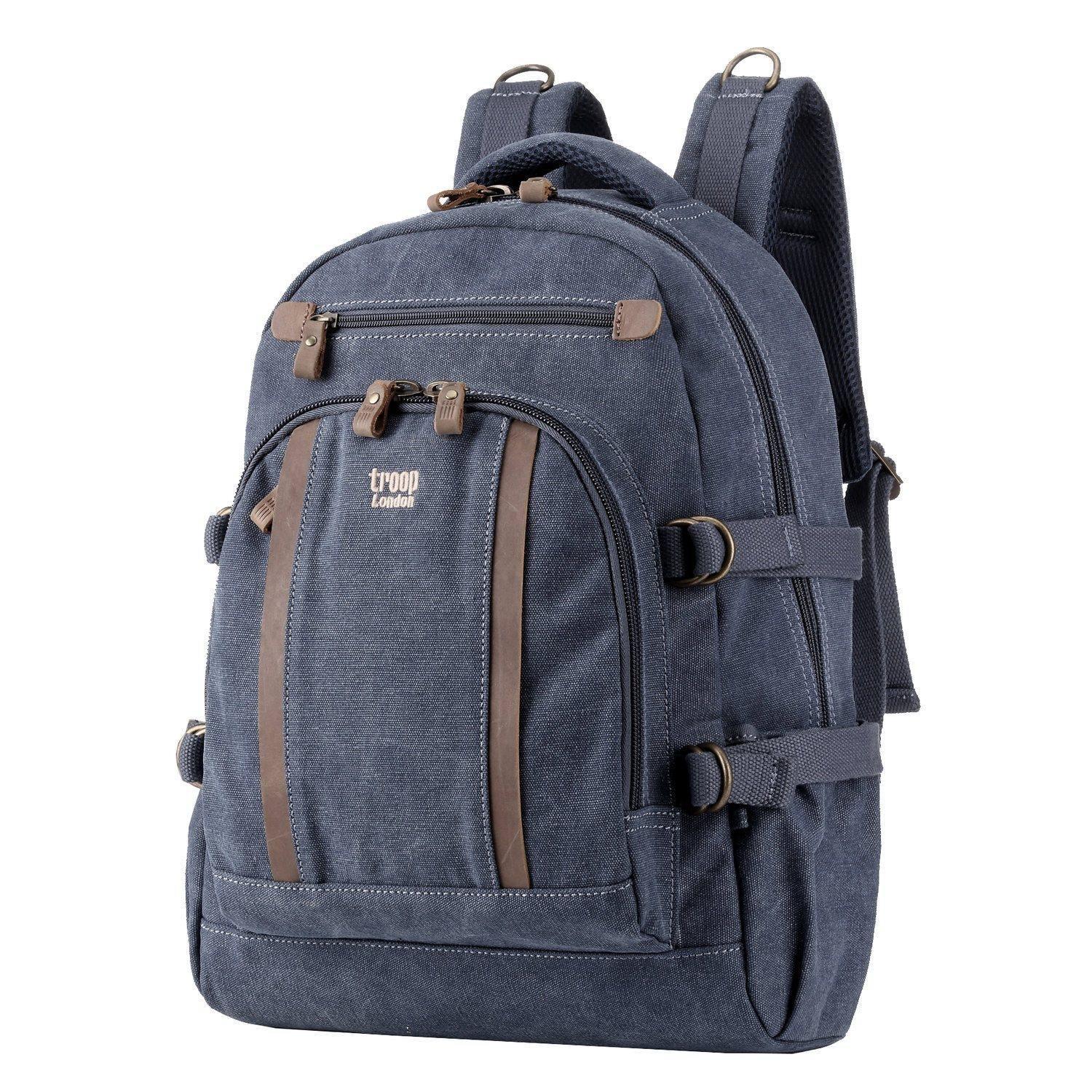 TRP0257 Troop London Classic Canvas Laptop Backpack - Large - mezetto