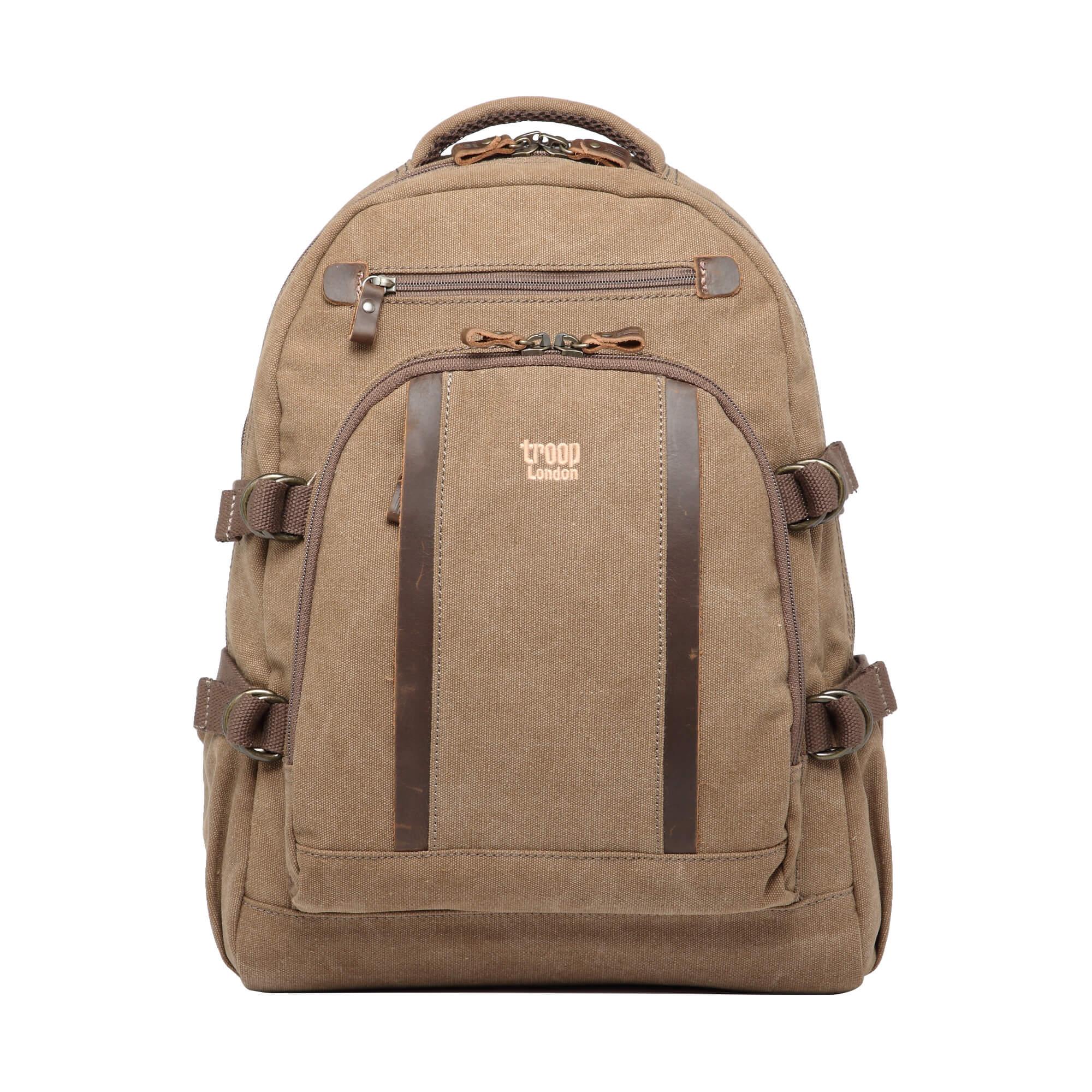 TRP0257 Troop London Classic Canvas Laptop Backpack - Large - mezetto