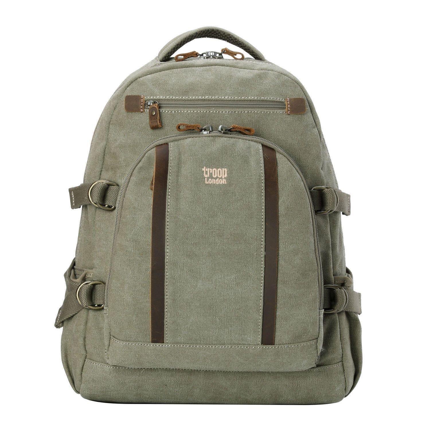 TRP0257 Troop London Classic Canvas Laptop Backpack - Large - mezetto