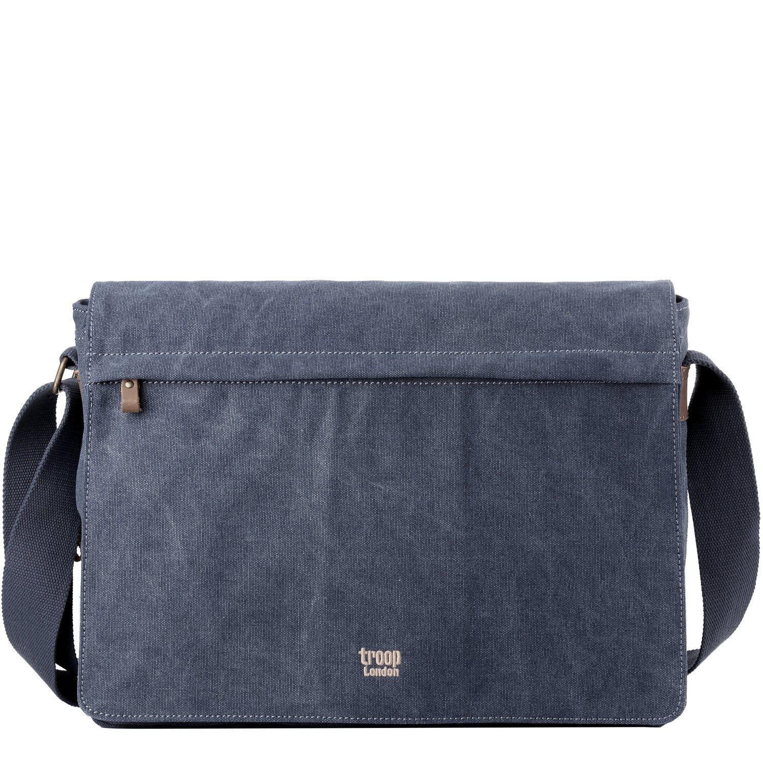 TRP0371 Troop London Classic Canvas Laptop Large Messenger Bag - 18 Diagonally - mezetto
