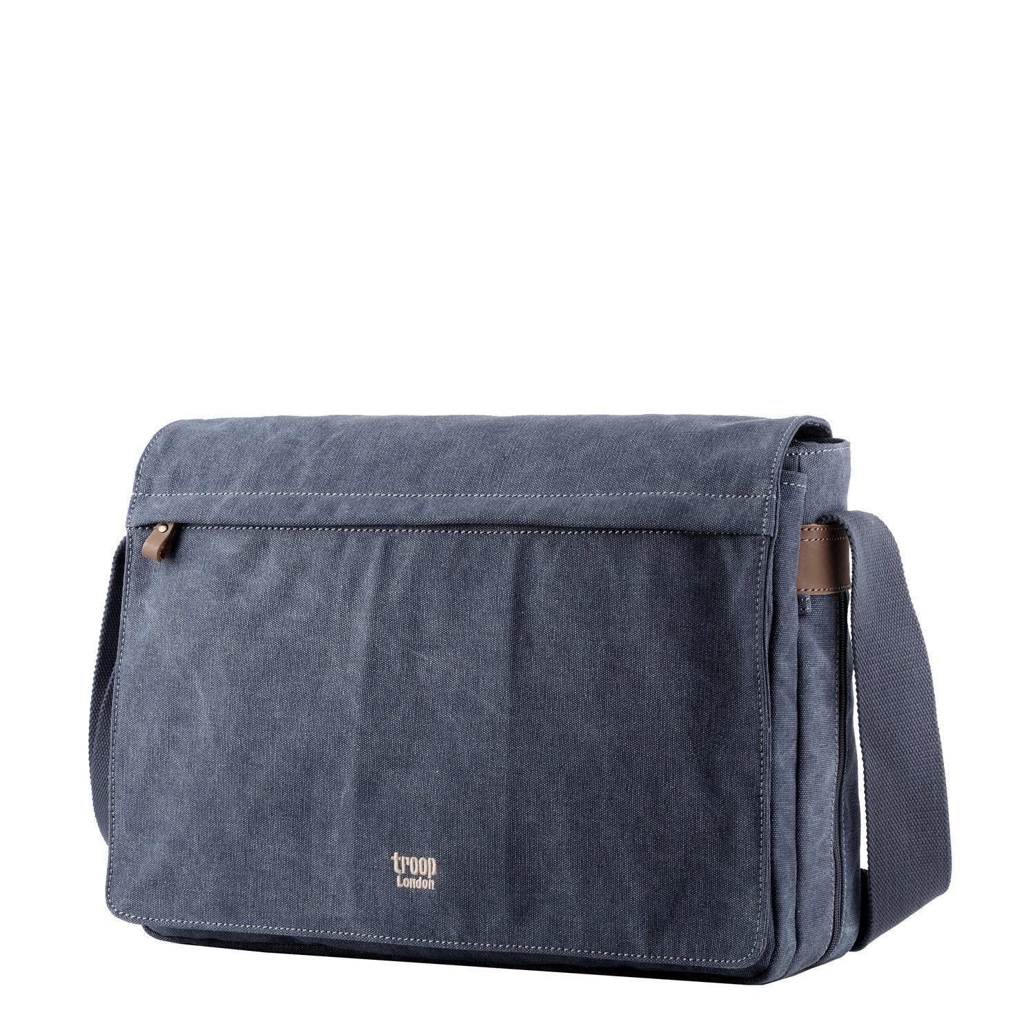 TRP0371 Troop London Classic Canvas Laptop Large Messenger Bag - 18 Diagonally - mezetto