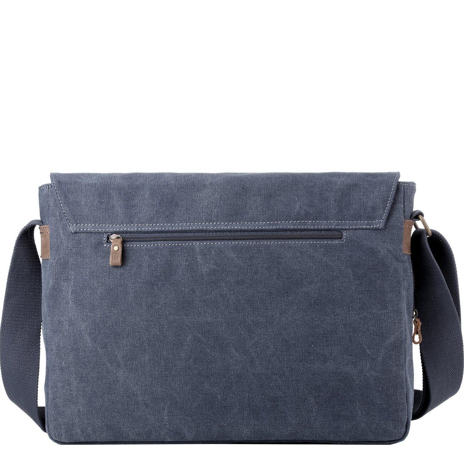 TRP0371 Troop London Classic Canvas Laptop Large Messenger Bag - 18 Diagonally - mezetto