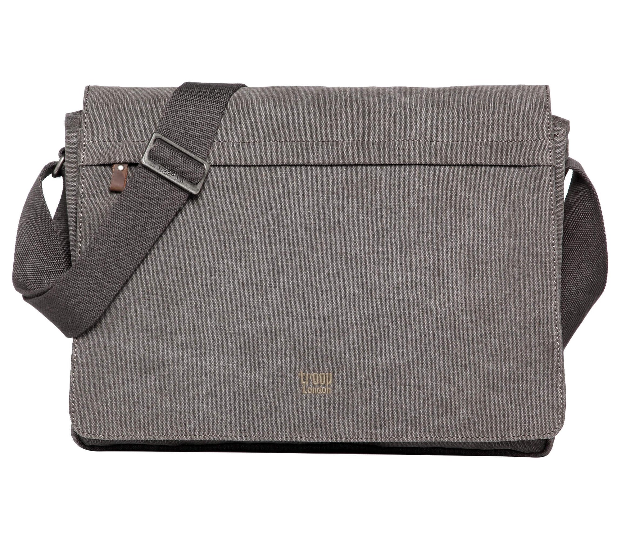 TRP0371 Troop London Classic Canvas Laptop Large Messenger Bag - 18 Diagonally - mezetto