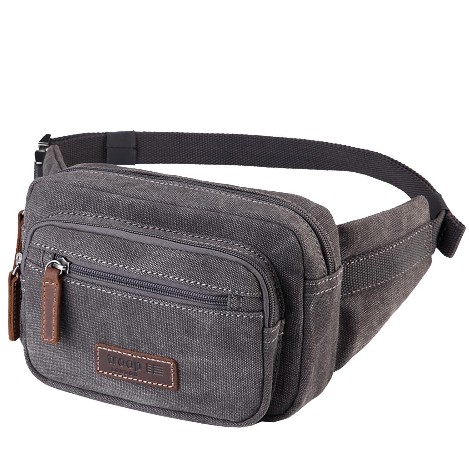 TRP0377S Troop London Classic Women Waist Bag, Fanny Pack, Bum Bag (Small) - mezetto