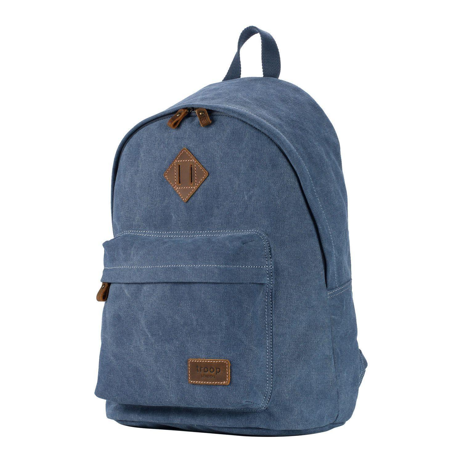 TRP0384 Troop London Heritage Canvas Backpack, Casual Daypack - mezetto
