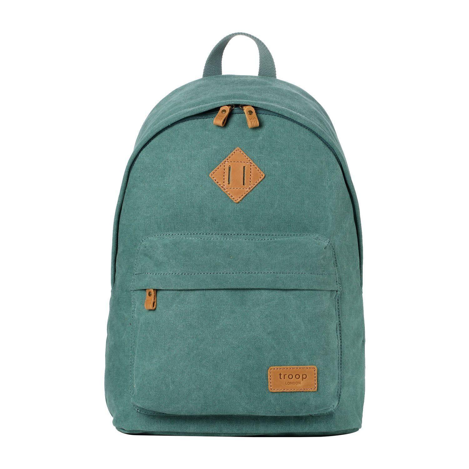 TRP0384 Troop London Heritage Canvas Backpack, Casual Daypack - mezetto