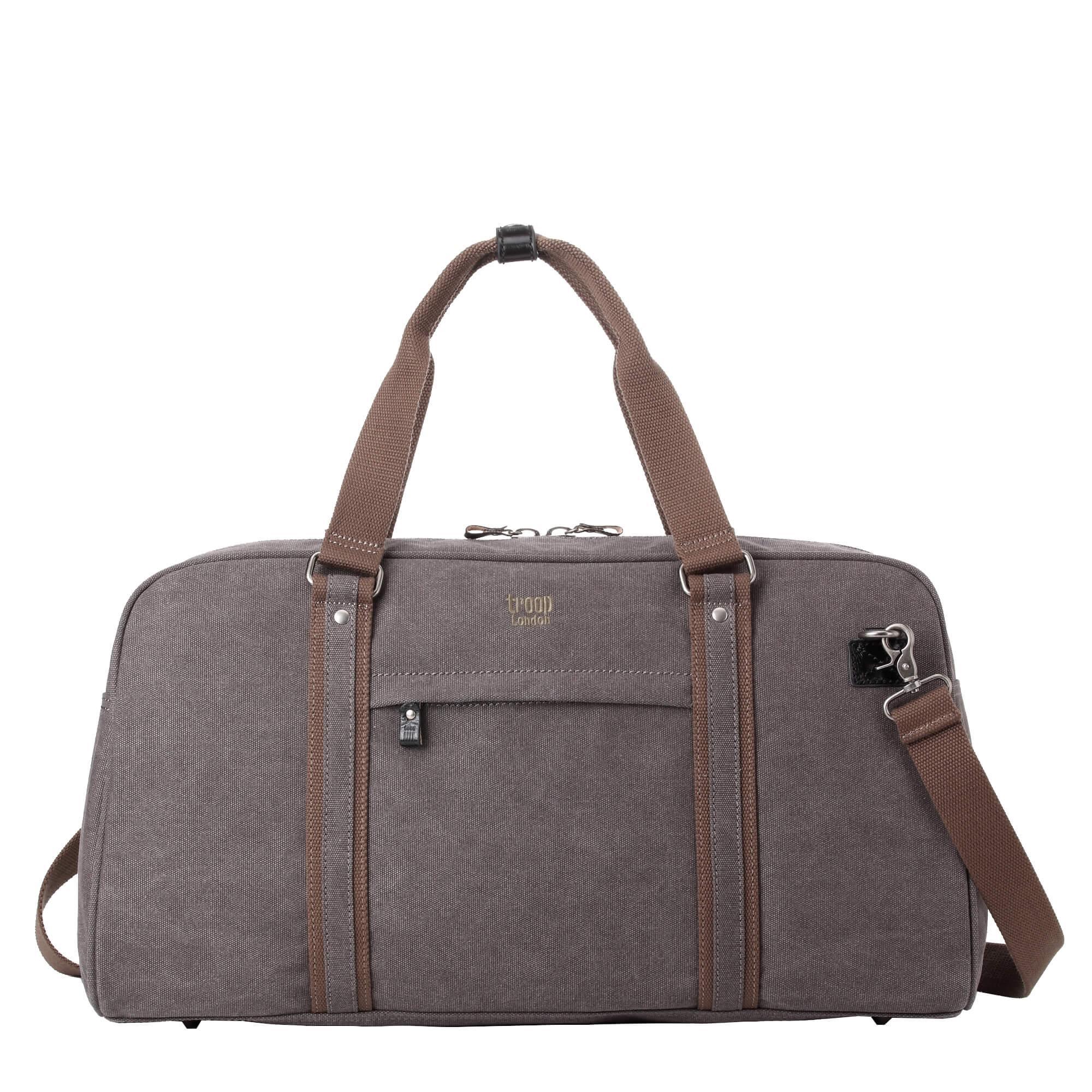 TRP0389 Troop London Classic Canvas Travel Duffel Bag, Large Holdall - mezetto