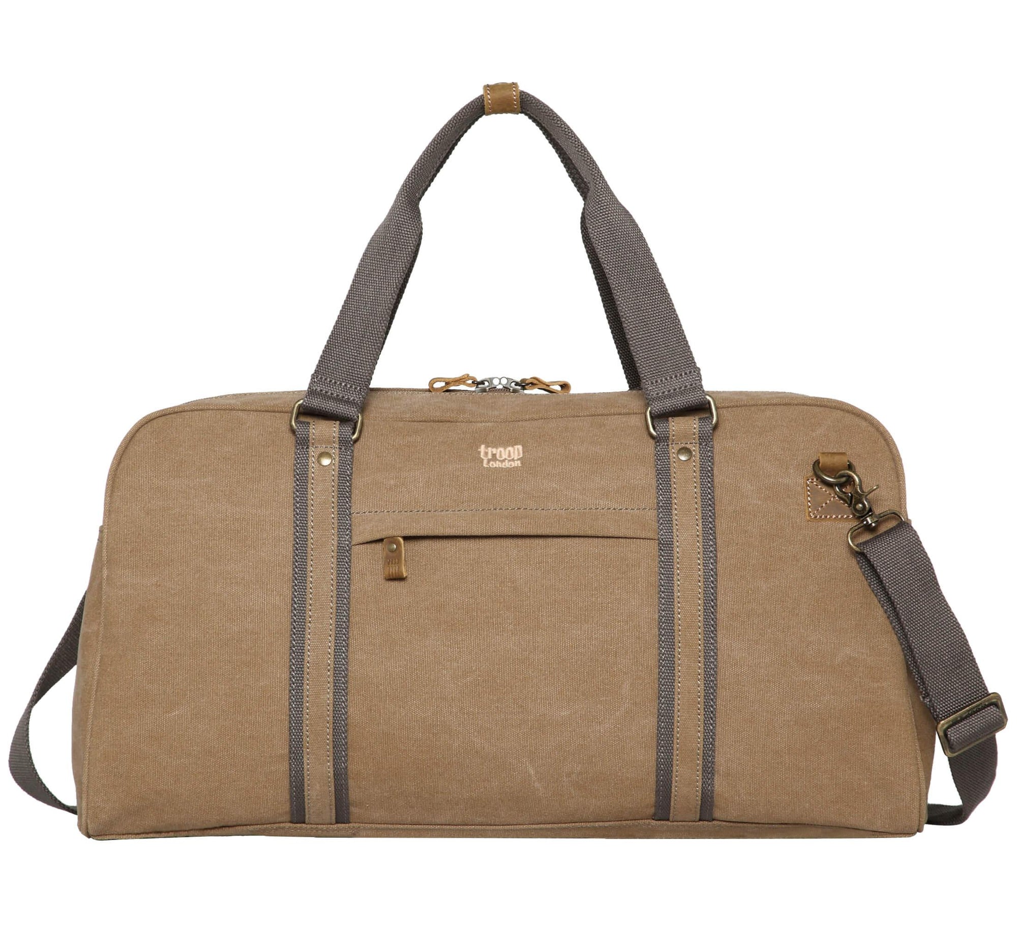 TRP0389 Troop London Classic Canvas Travel Duffel Bag, Large Holdall - mezetto