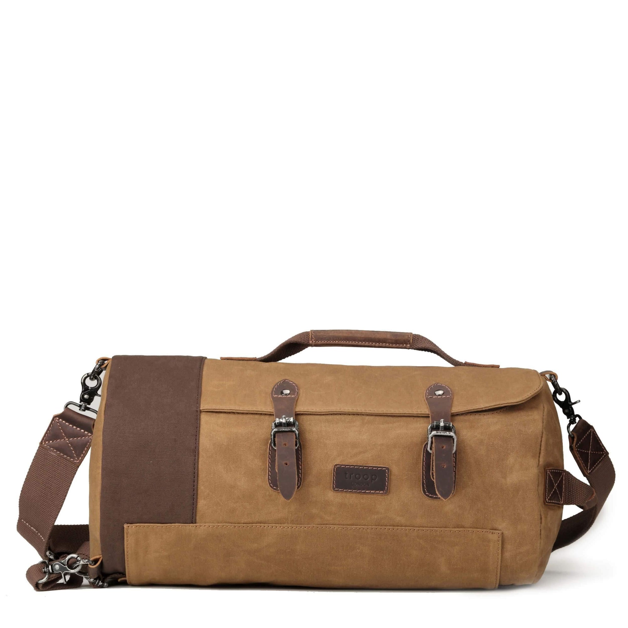 TRP0444 Troop London Heritage Canvas Duffel Backpack - mezetto