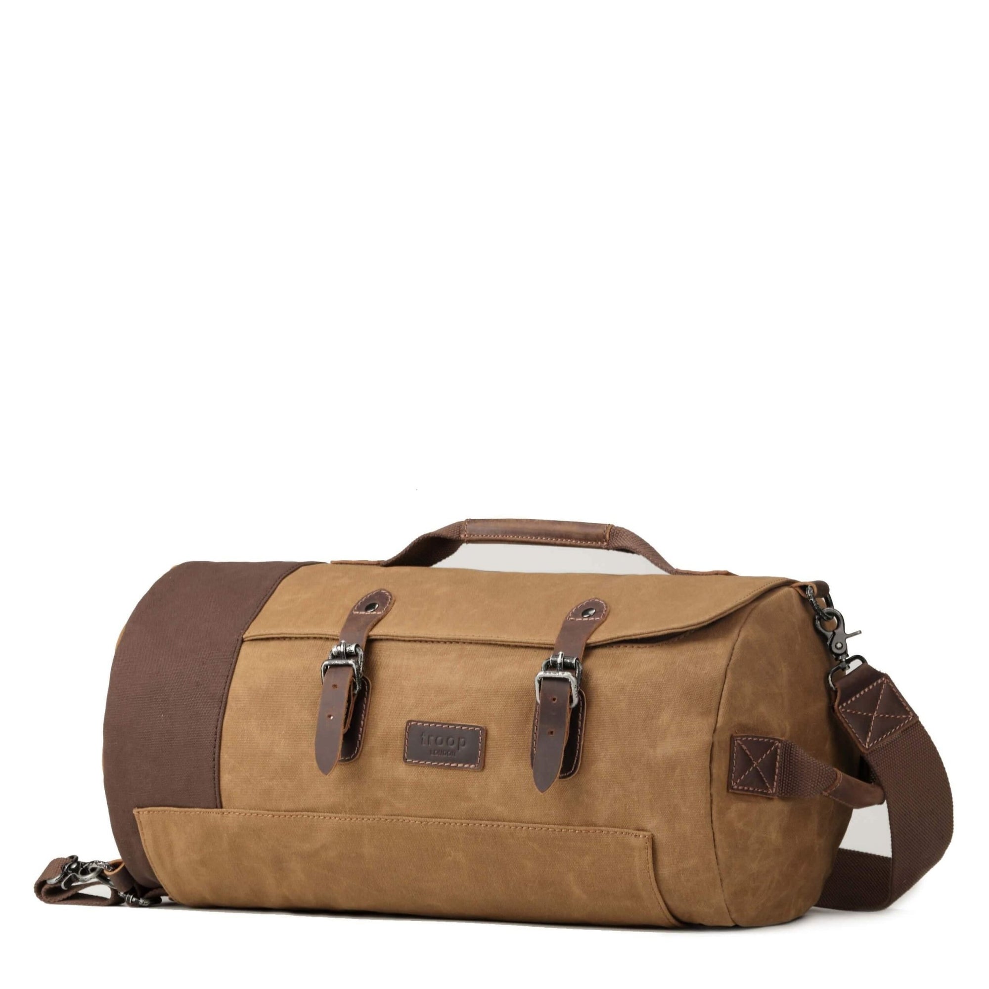 TRP0444 Troop London Heritage Canvas Duffel Backpack - mezetto