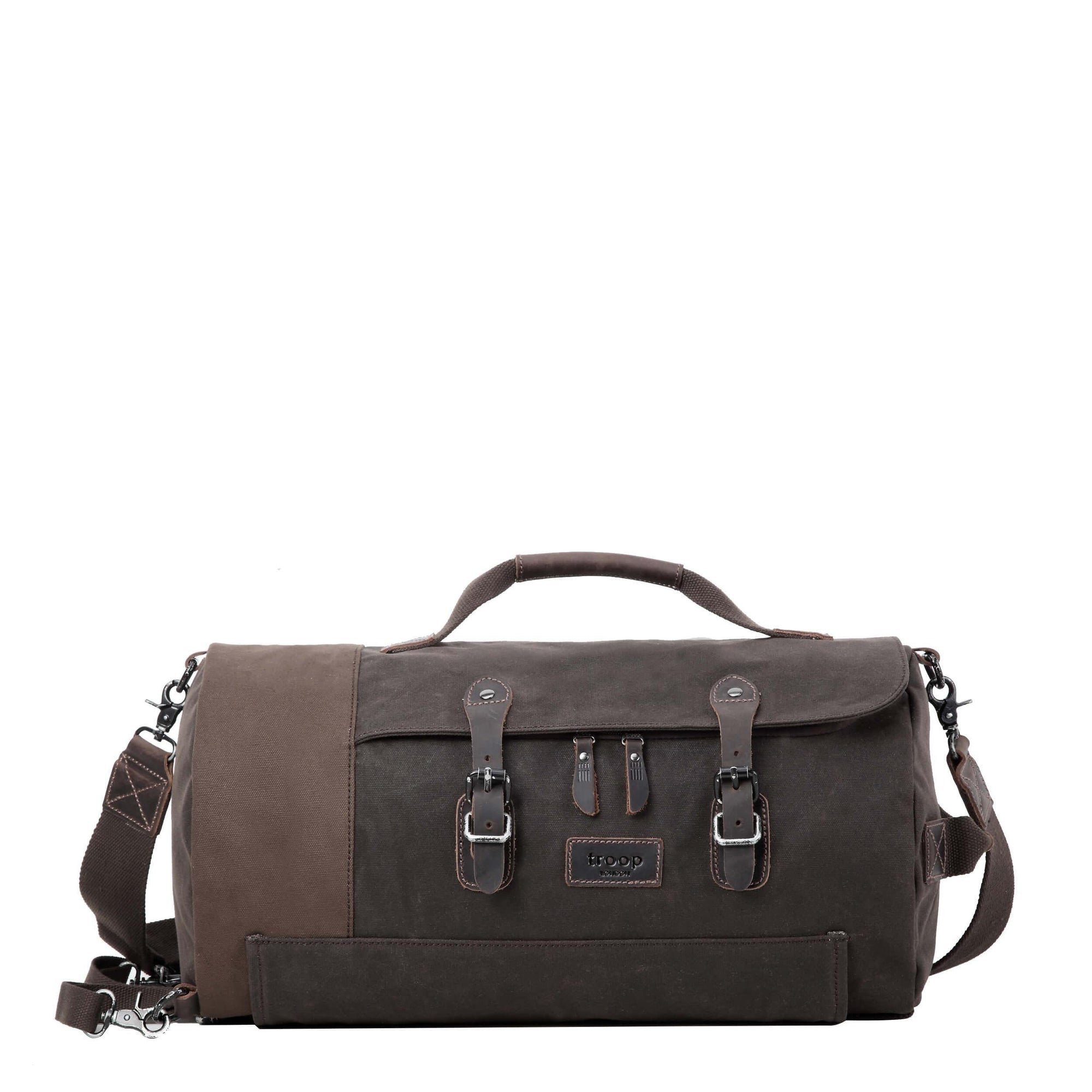 TRP0444 Troop London Heritage Canvas Duffel Backpack - mezetto
