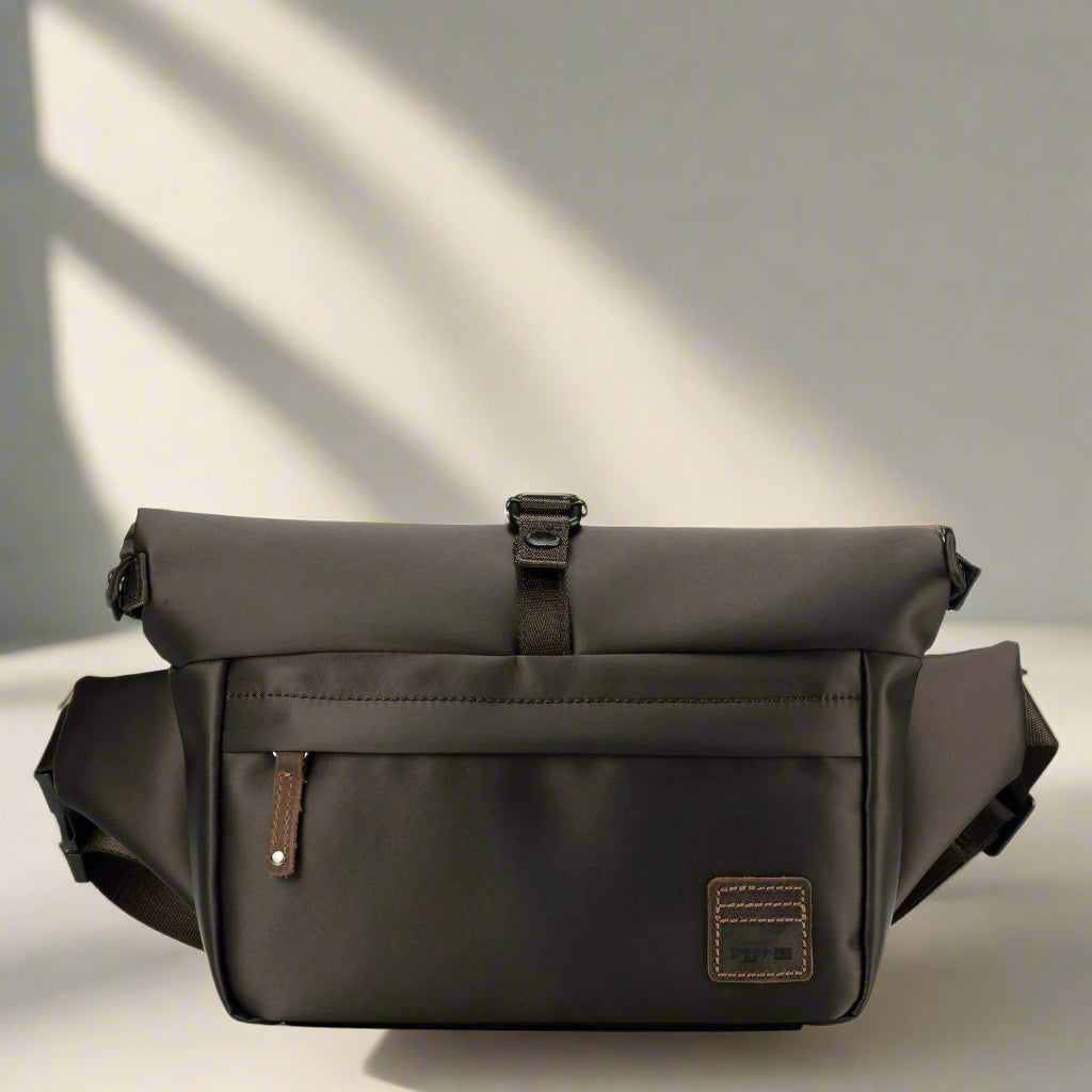 TRP0522 Troop London Heritage Nylon Waist Pack, Over Size Bum Bag, Belt Bag-1