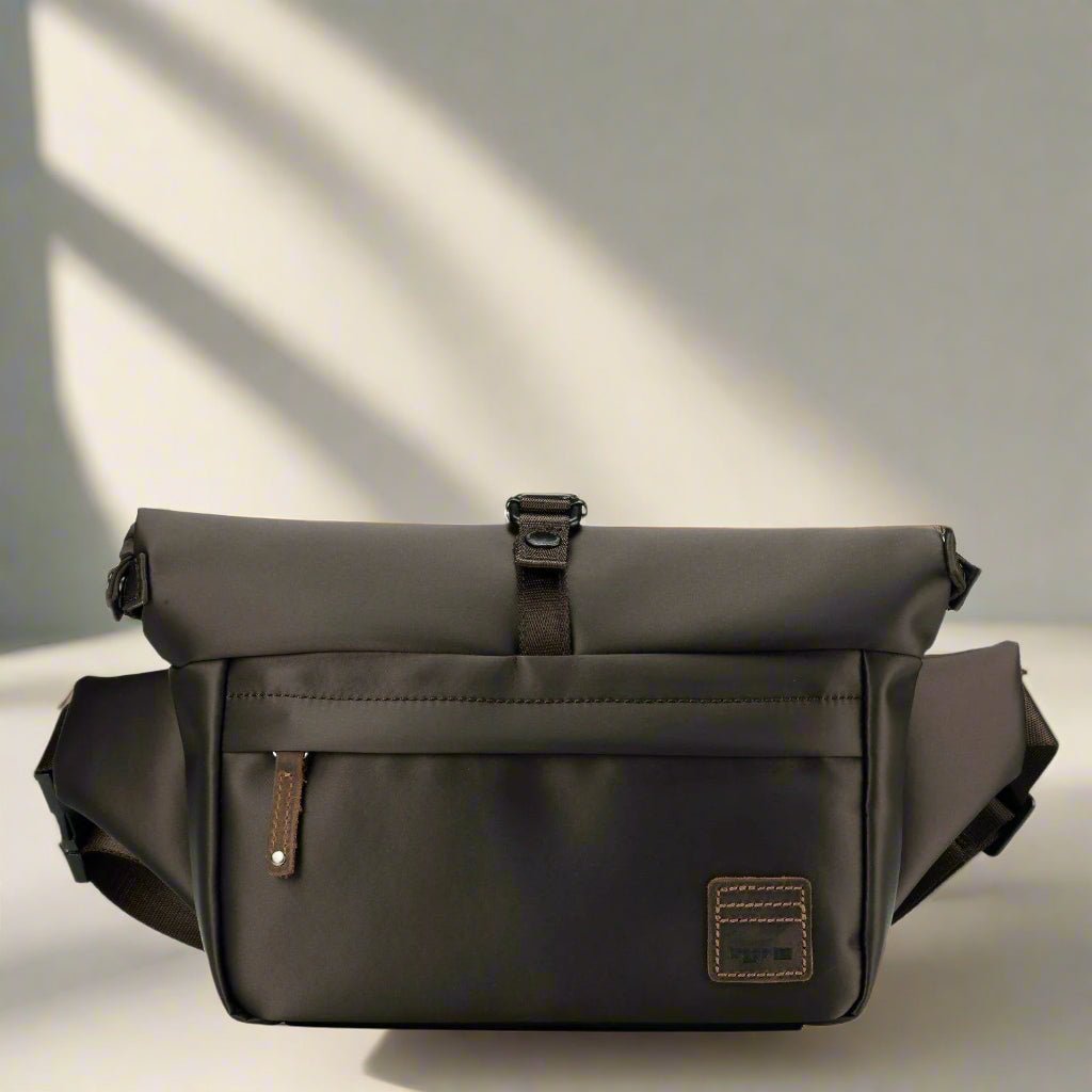 TRP0522 Troop London Heritage Nylon Waist Pack, Over Size Bum Bag, Belt Bag - mezetto