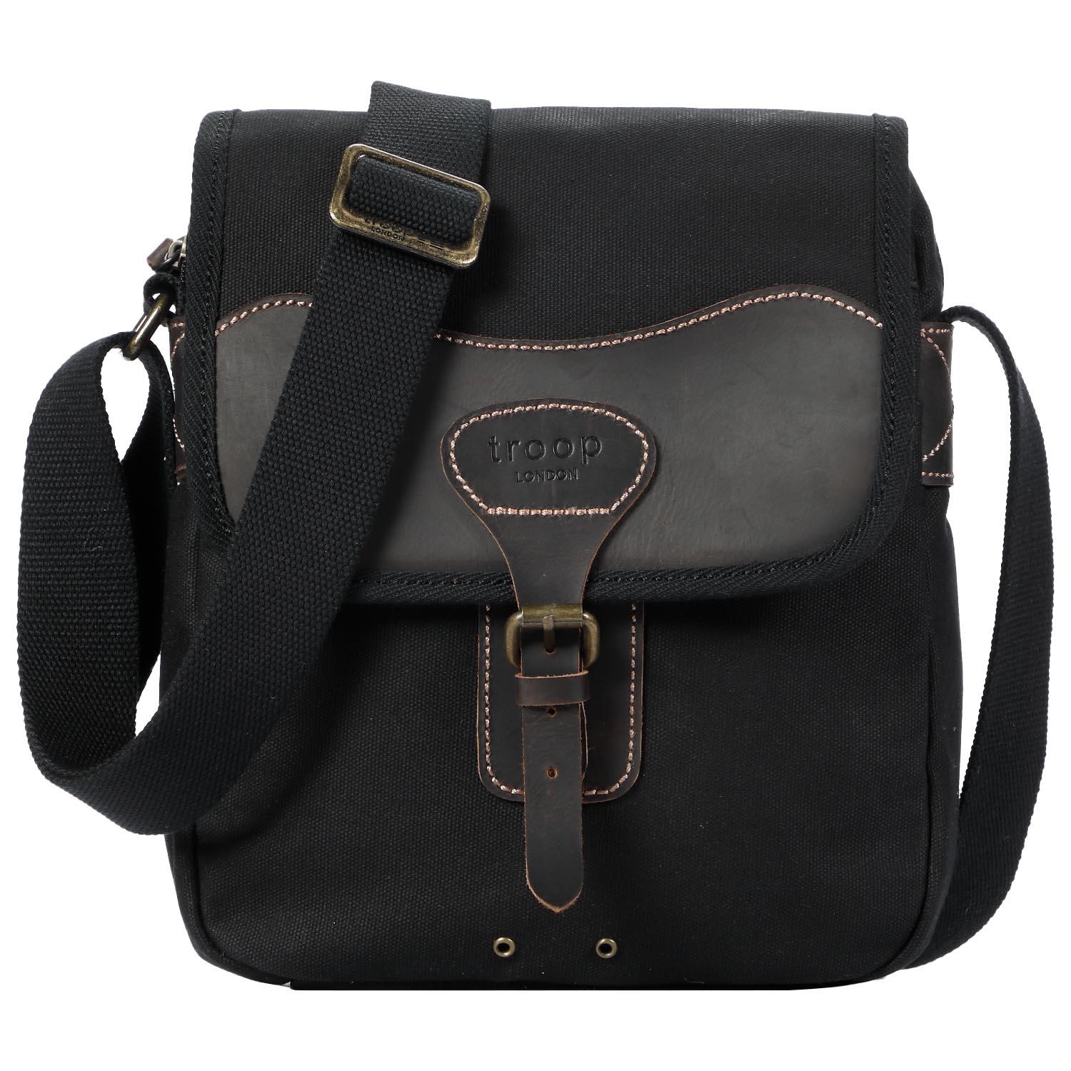 TRP0543 Troop London Heritage Canvas Across body Bag, Shoulder Bag - mezetto