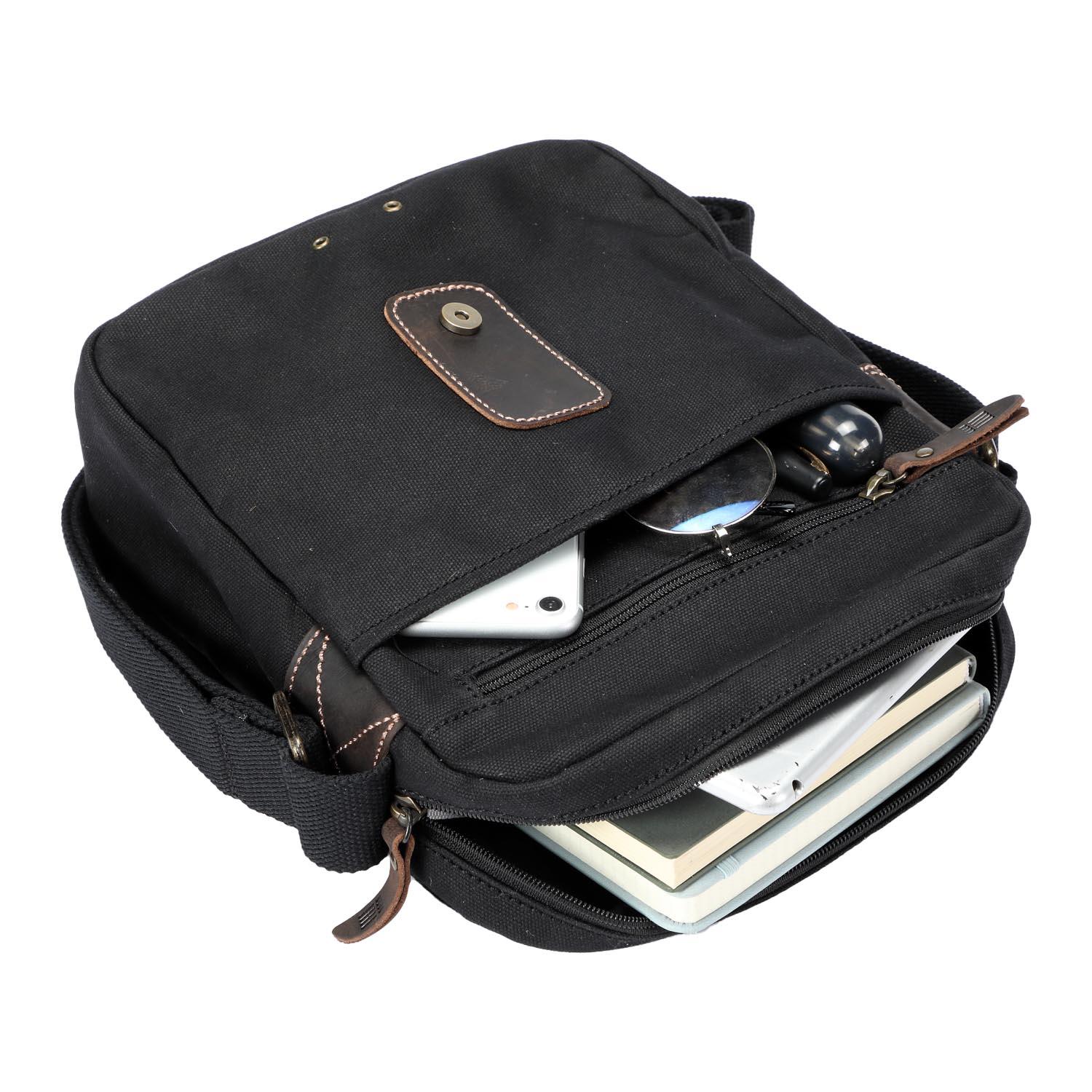 TRP0543 Troop London Heritage Canvas Across body Bag, Shoulder Bag - mezetto