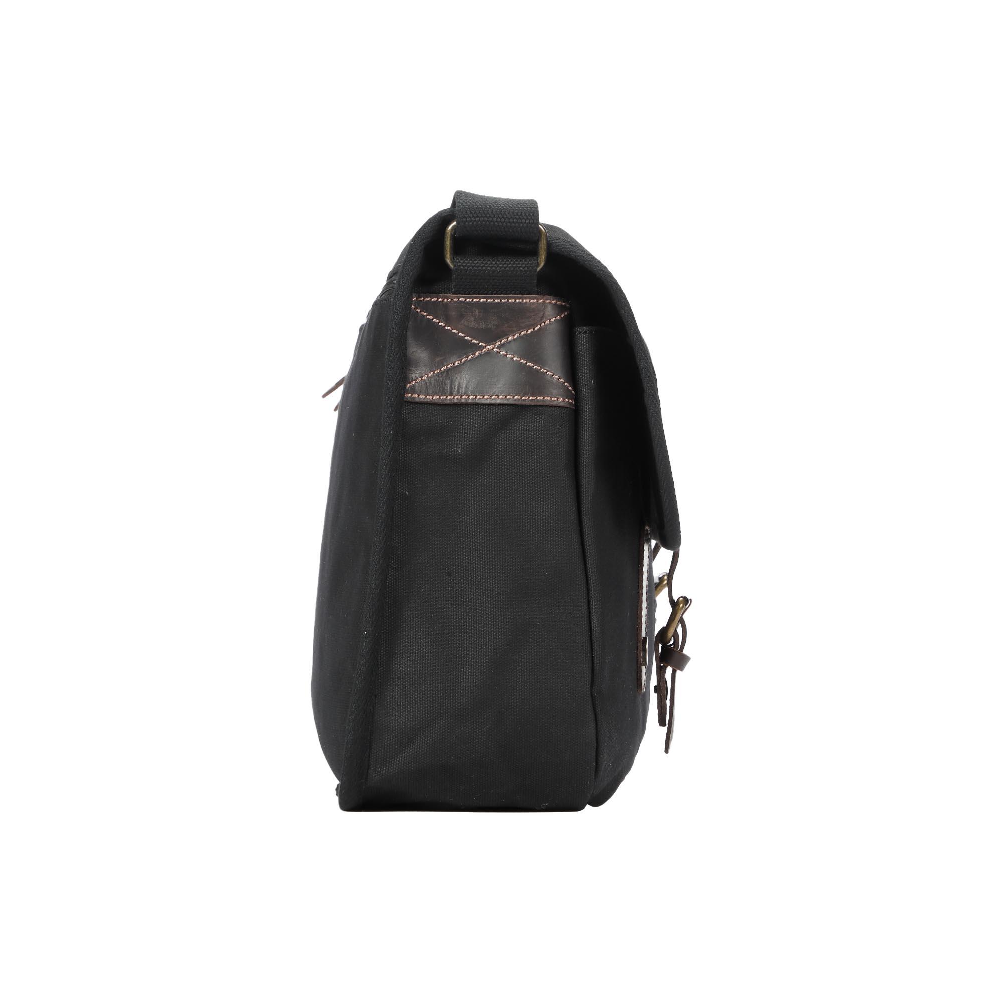 TRP0544 Troop London Heritage Canvas Messenger Bag, Shoulder Bag, 13” Laptop Bag - mezetto