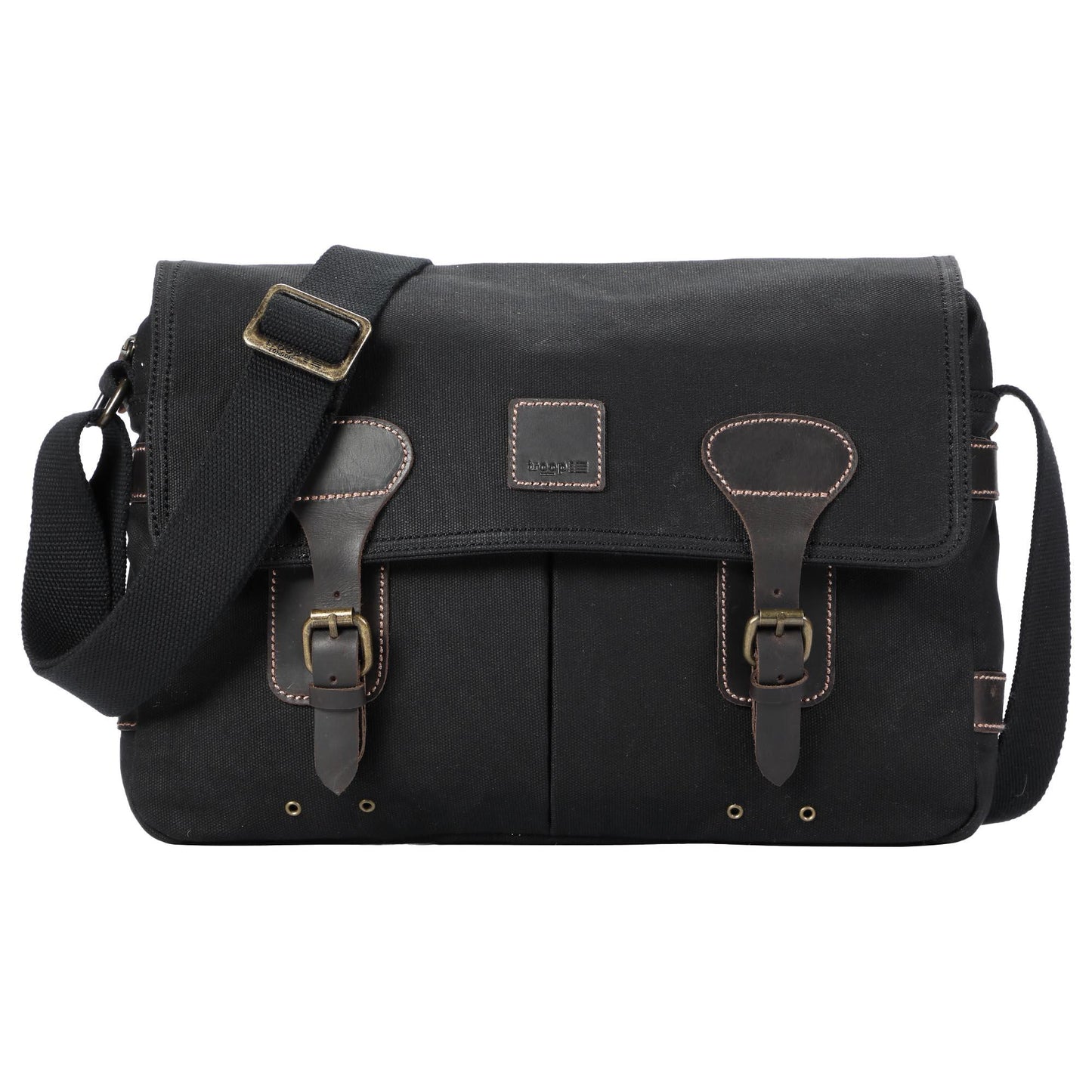 TRP0548 Troop London Heritage Canvas Messenger Bag, Shoulder Bag, 13” Laptop Bag-0