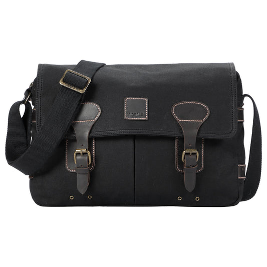 TRP0548 Troop London Heritage Canvas Messenger Bag, Shoulder Bag, 13” Laptop Bag-0