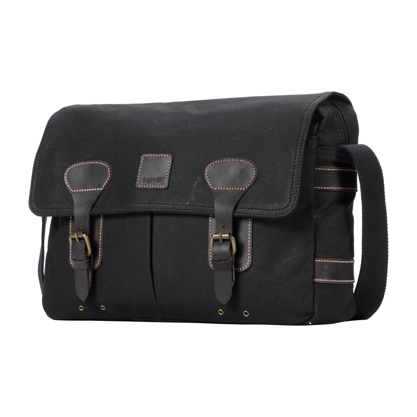 TRP0548 Troop London Heritage Canvas Messenger Bag, Shoulder Bag, 13” Laptop Bag-1