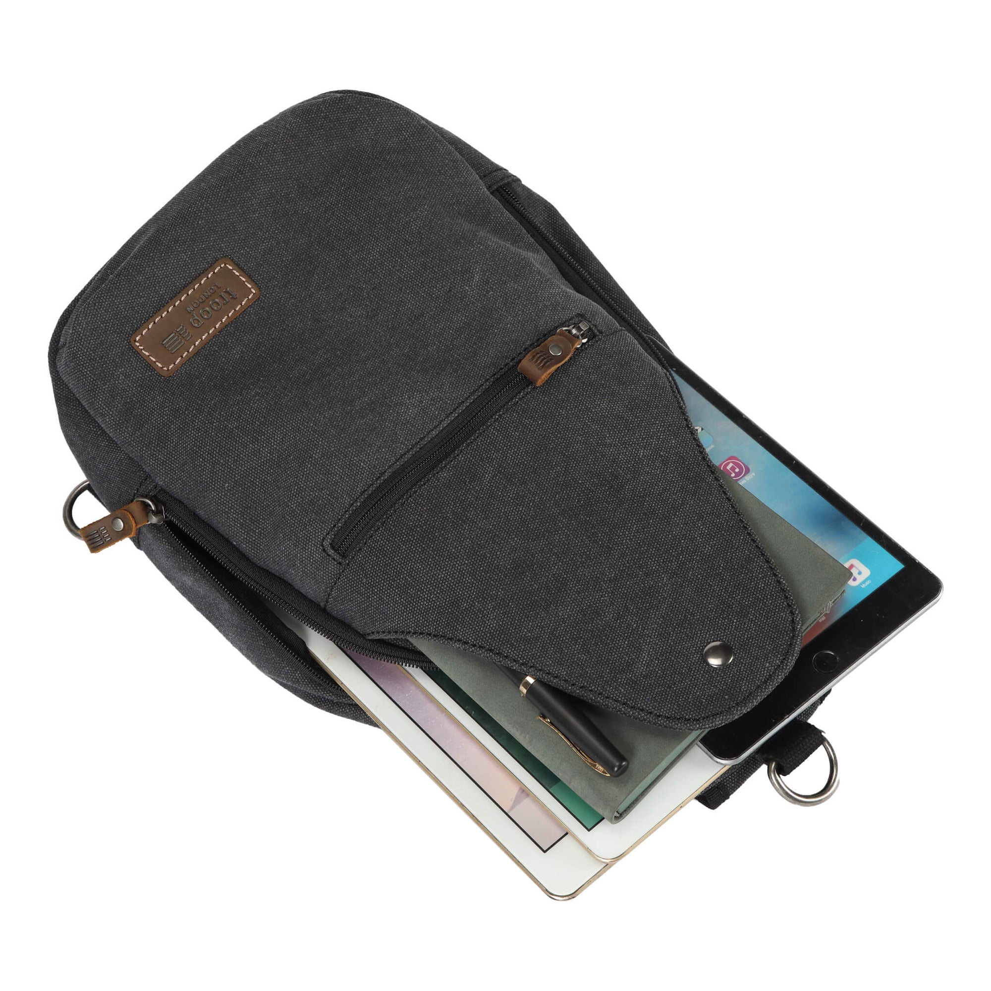 TRP0551 Troop London Classic Sling Bag, One Strap Backpack - mezetto