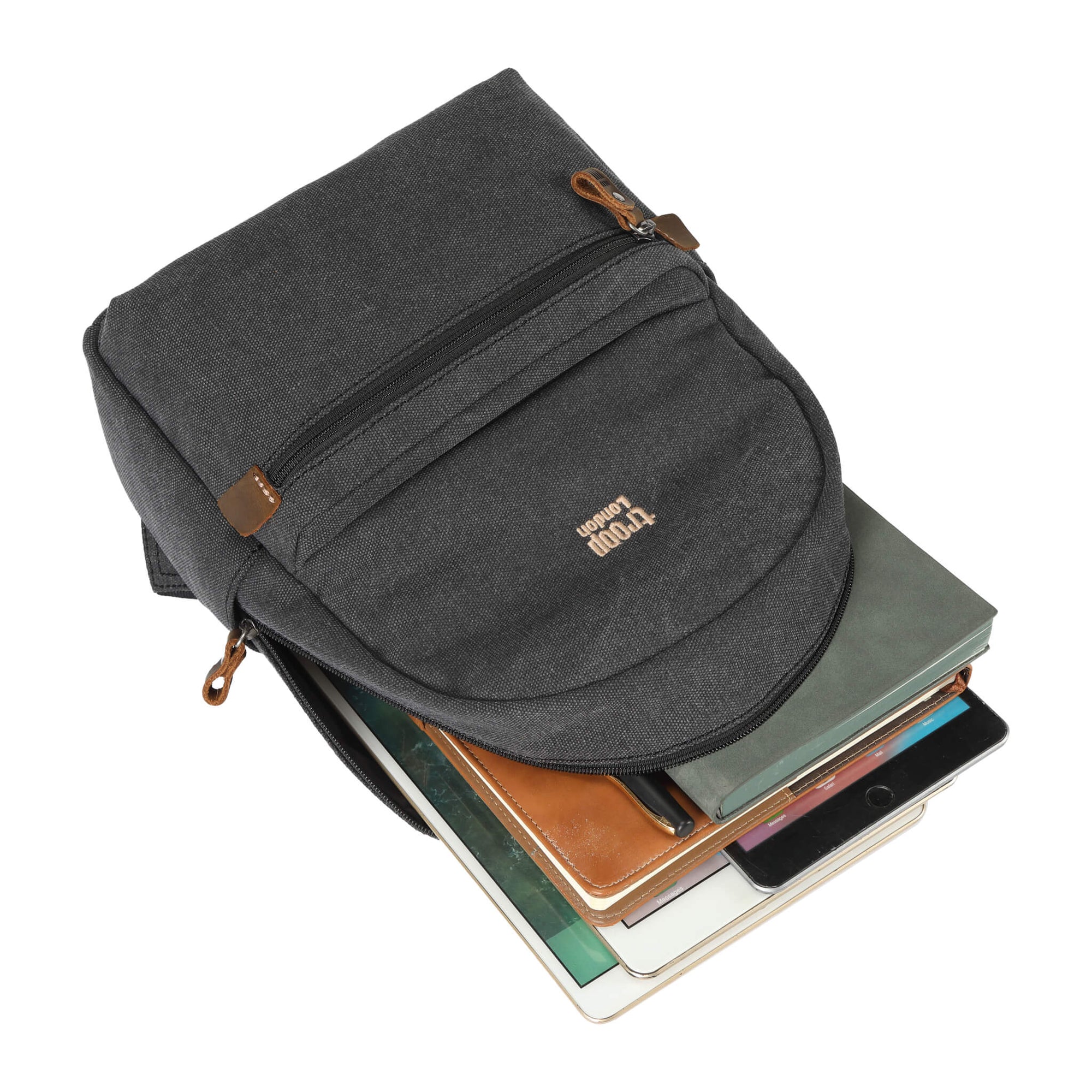TRP0552 Troop London Classic Canvas Backpack (Small) - mezetto