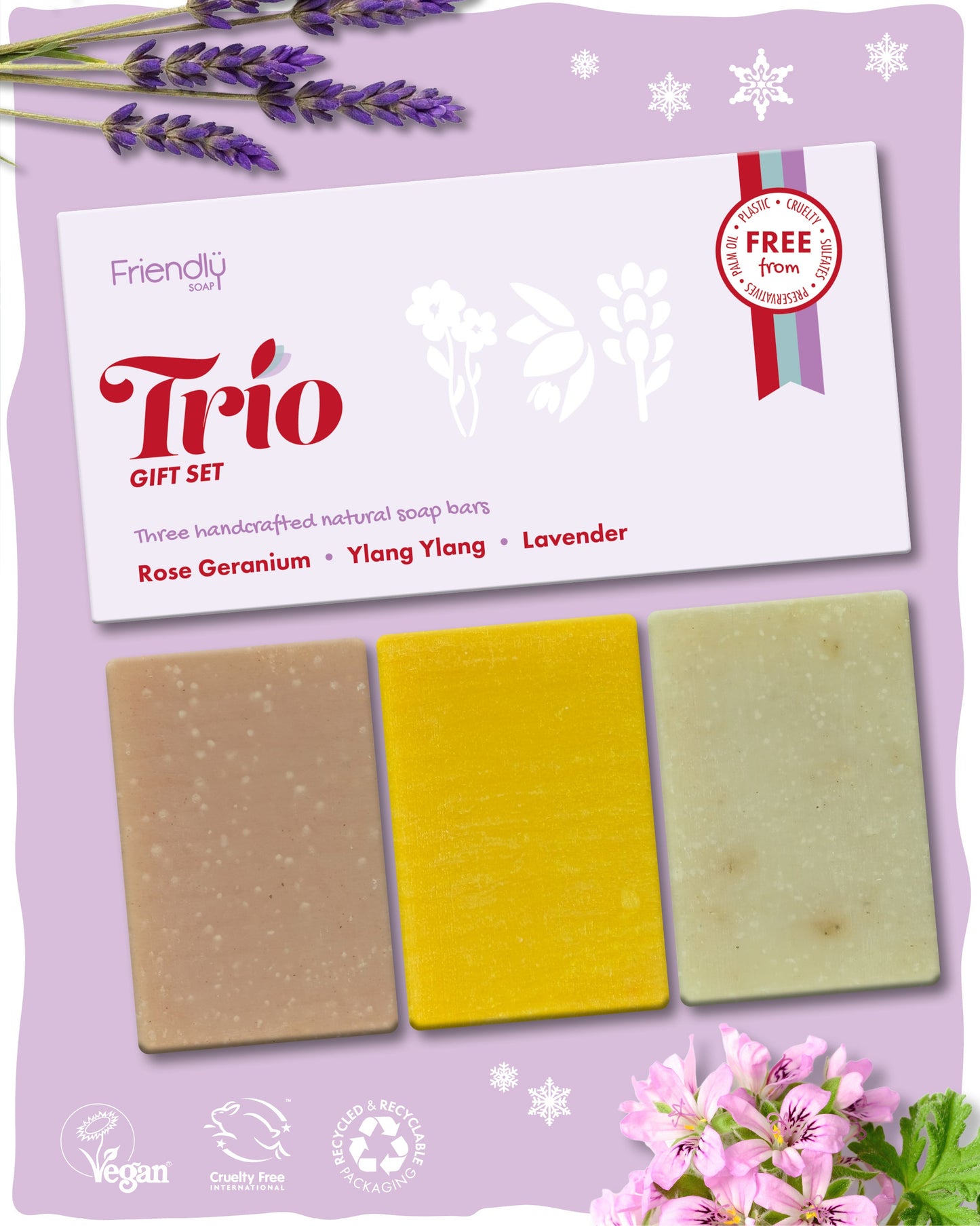 Trio Gift Set - Rose Geranium, Ylang Ylang, Lavender