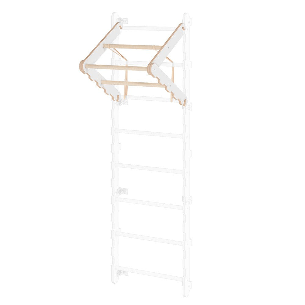 MAMOI® Modern pull up bar for wall bars | Folding pull up bar for swedish ladder Yarnwood | Swedish ladder accessories | Gymnastics bars | CE | 100% ECO | Made in EU-0