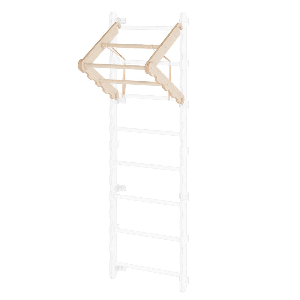 MAMOI® Modern pull up bar for wall bars | Folding pull up bar for swedish ladder Wood | Swedish ladder accessories | Gymnastics bars | CE | 100% ECO | Made in EU-0