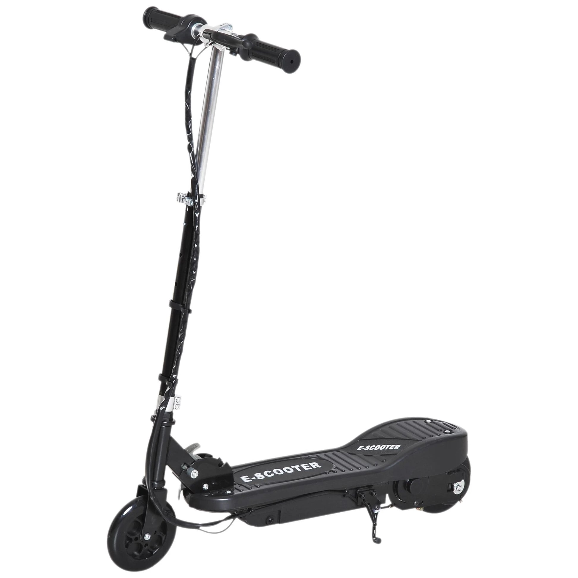 Kids Folding Electric Bike Children E Scooter Ride on Toy 2x12V Recharge Battery 120W Adjustable Height Suitable for 7-14 yrs Black | HOMCOM-0