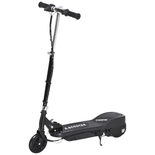 Kids Folding Electric Bike Children E Scooter Ride on Toy 2x12V Recharge Battery 120W Adjustable Height Suitable for 7-14 yrs Black | HOMCOM-0
