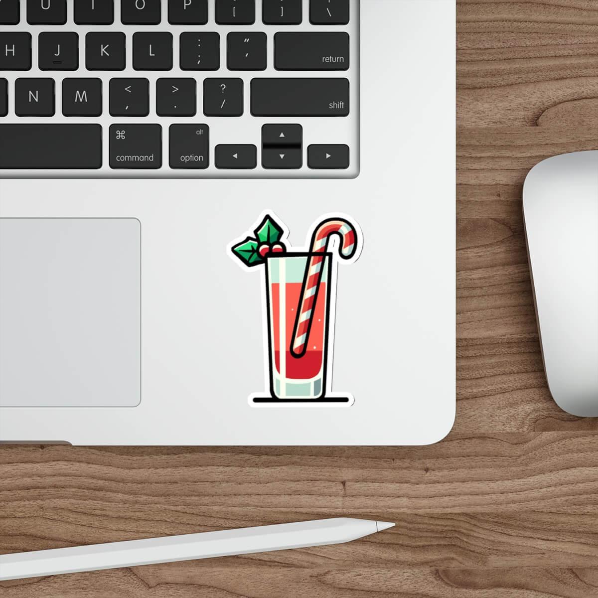 Christmas Cocktail Sticker – Waterproof Holiday Vinyl