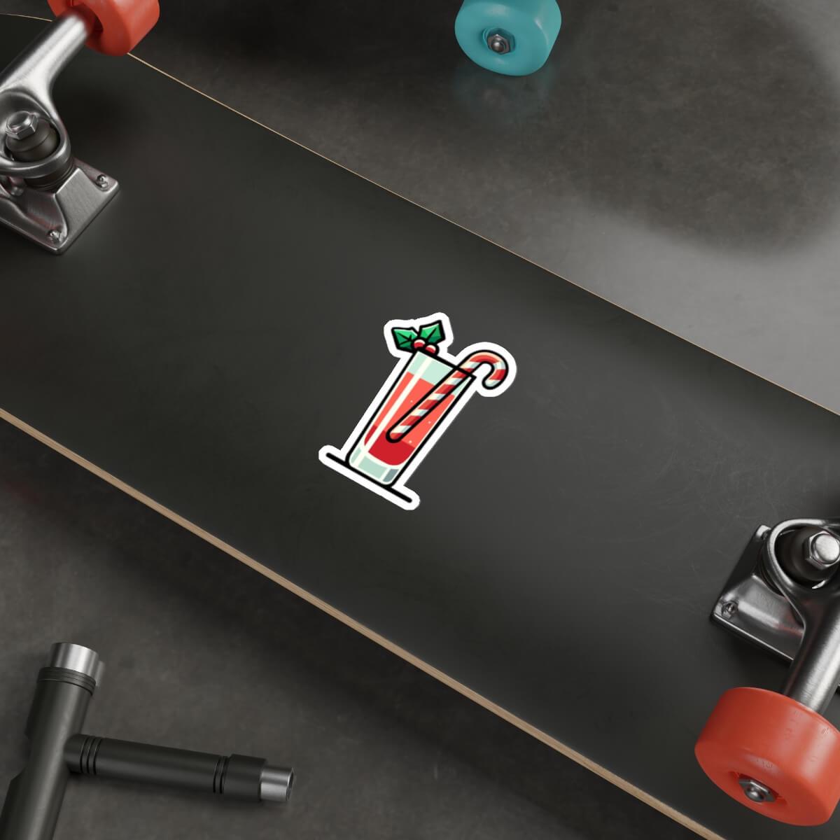Christmas Cocktail Sticker – Waterproof Holiday Vinyl