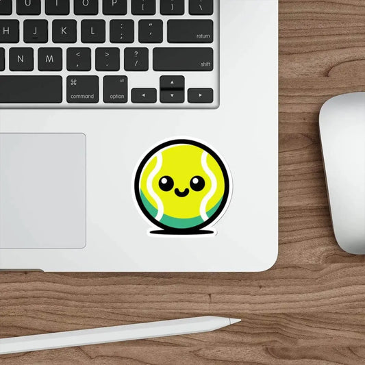 Cartoon Tennis Ball Sticker – Sporty Vinyl Waterproof Decal